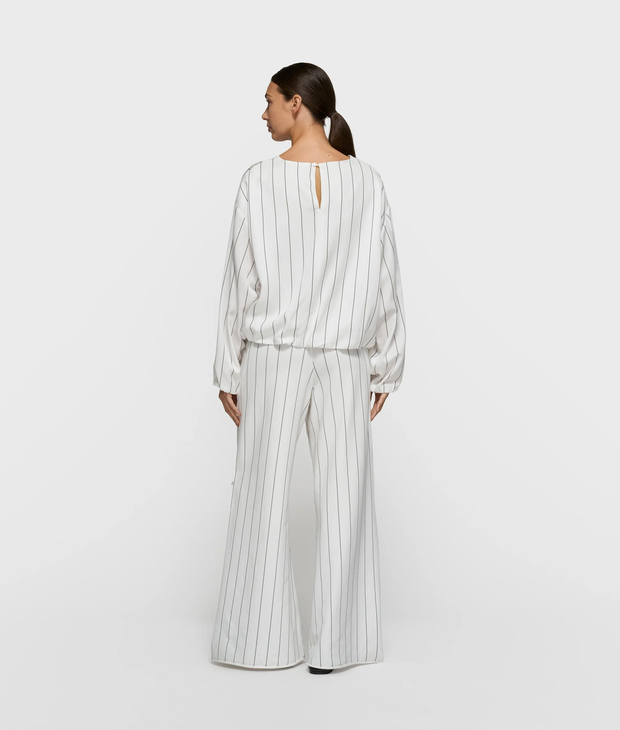 balloon blouse pinstripe | ecru - Image 4