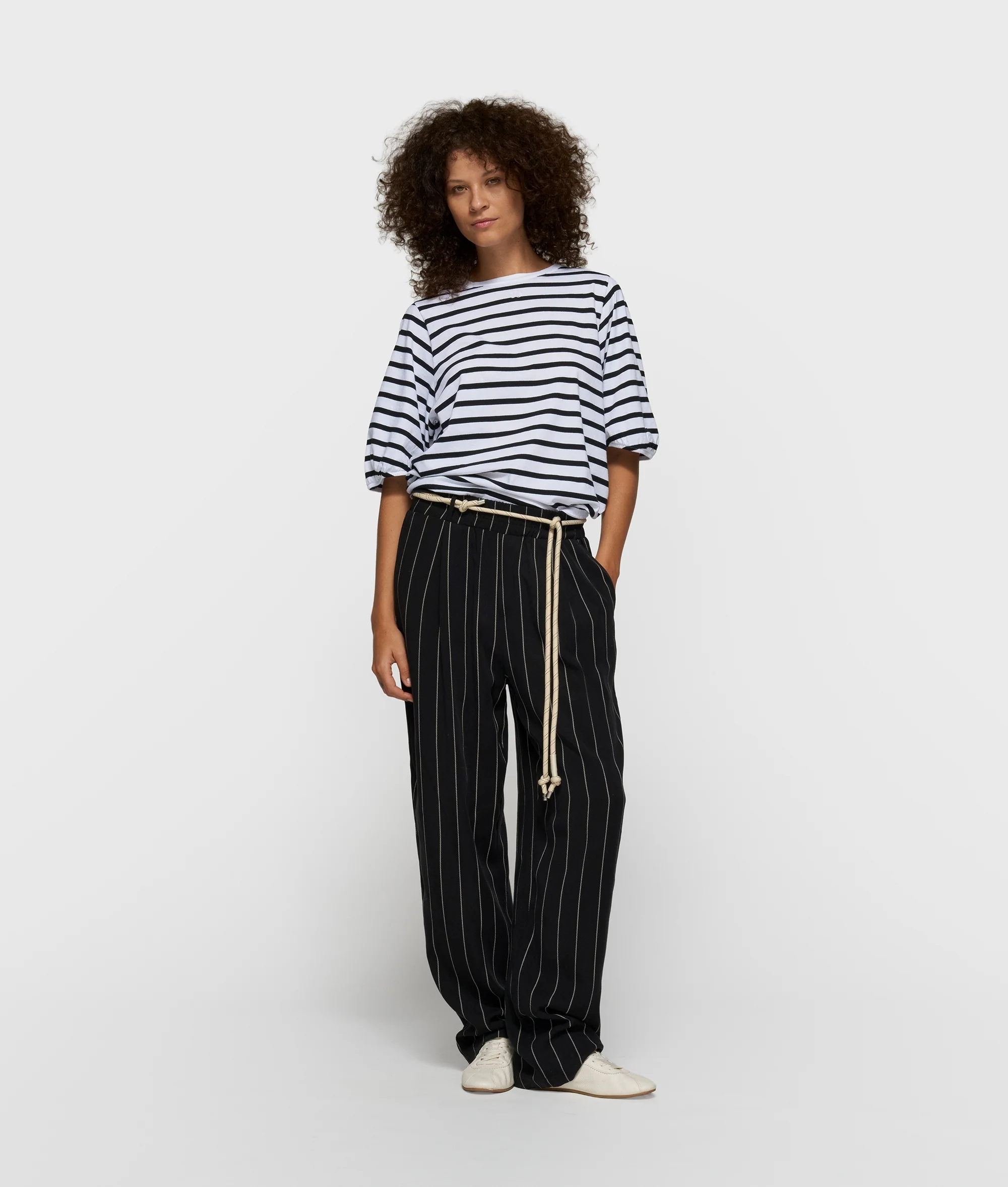 balloon tee stripes | white/black - Image 3
