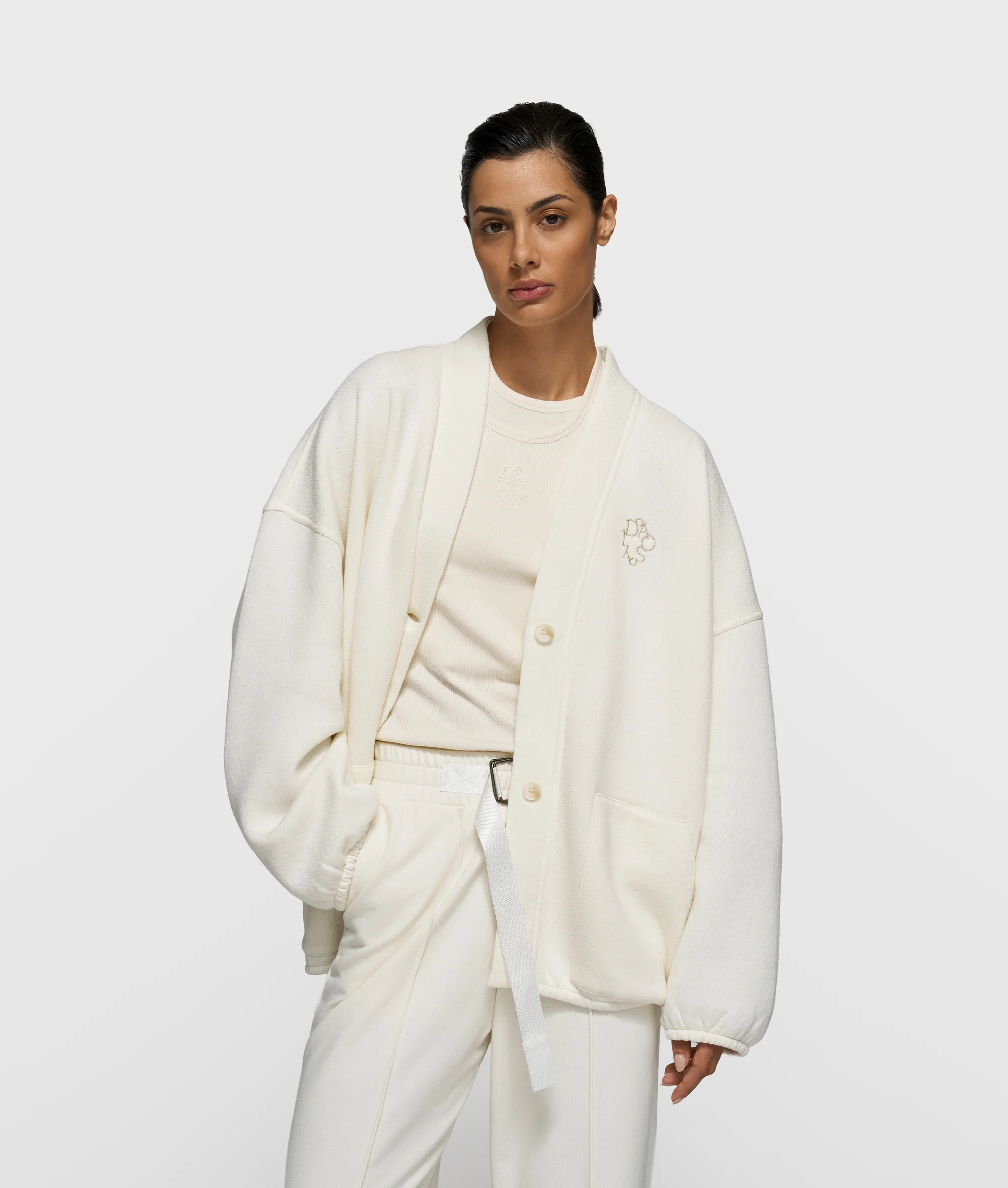 baseball cardigan | pearl
