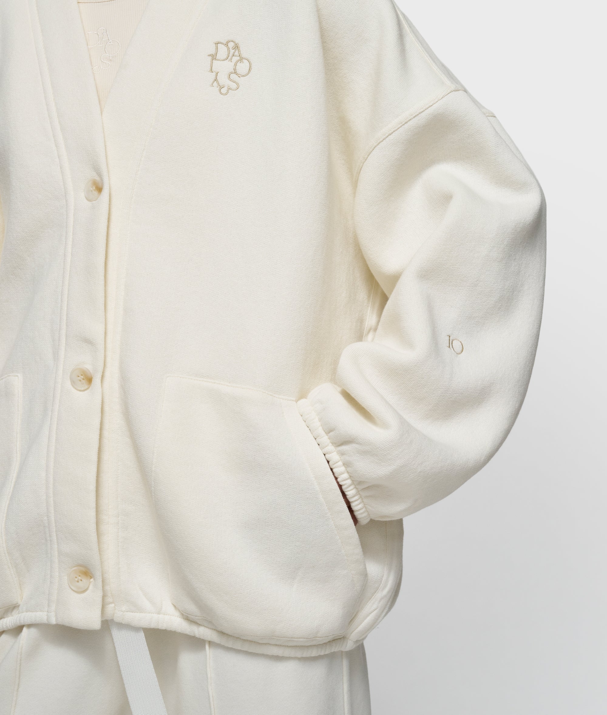 baseball cardigan | pearl - Image 2