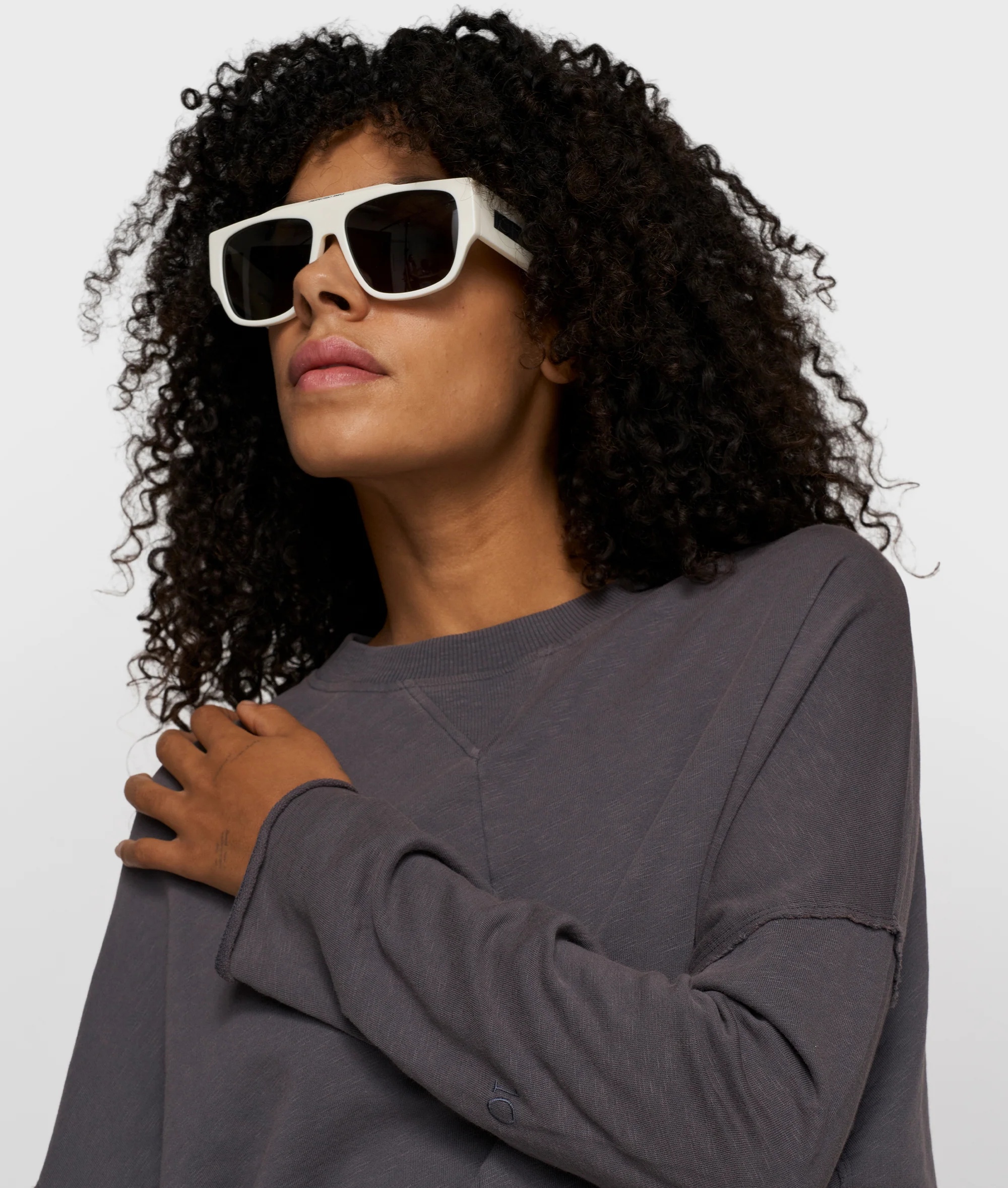 beach sweater slub fleece | steel blue - Image 2