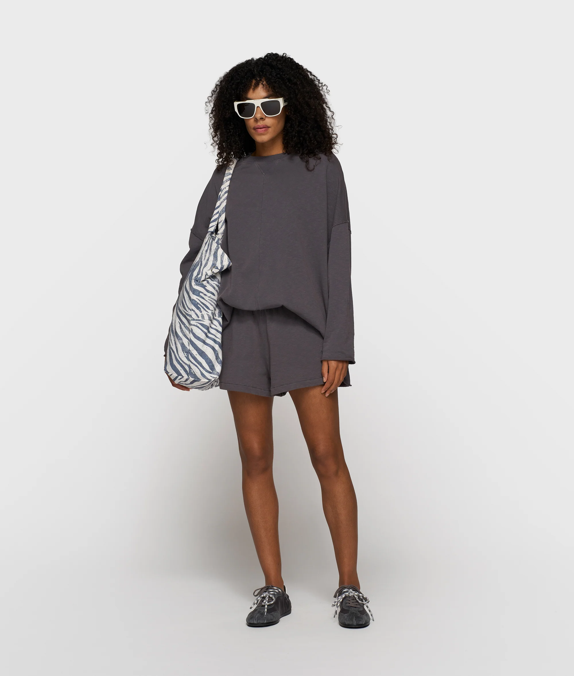 beach sweater slub fleece | steel blue - Image 3