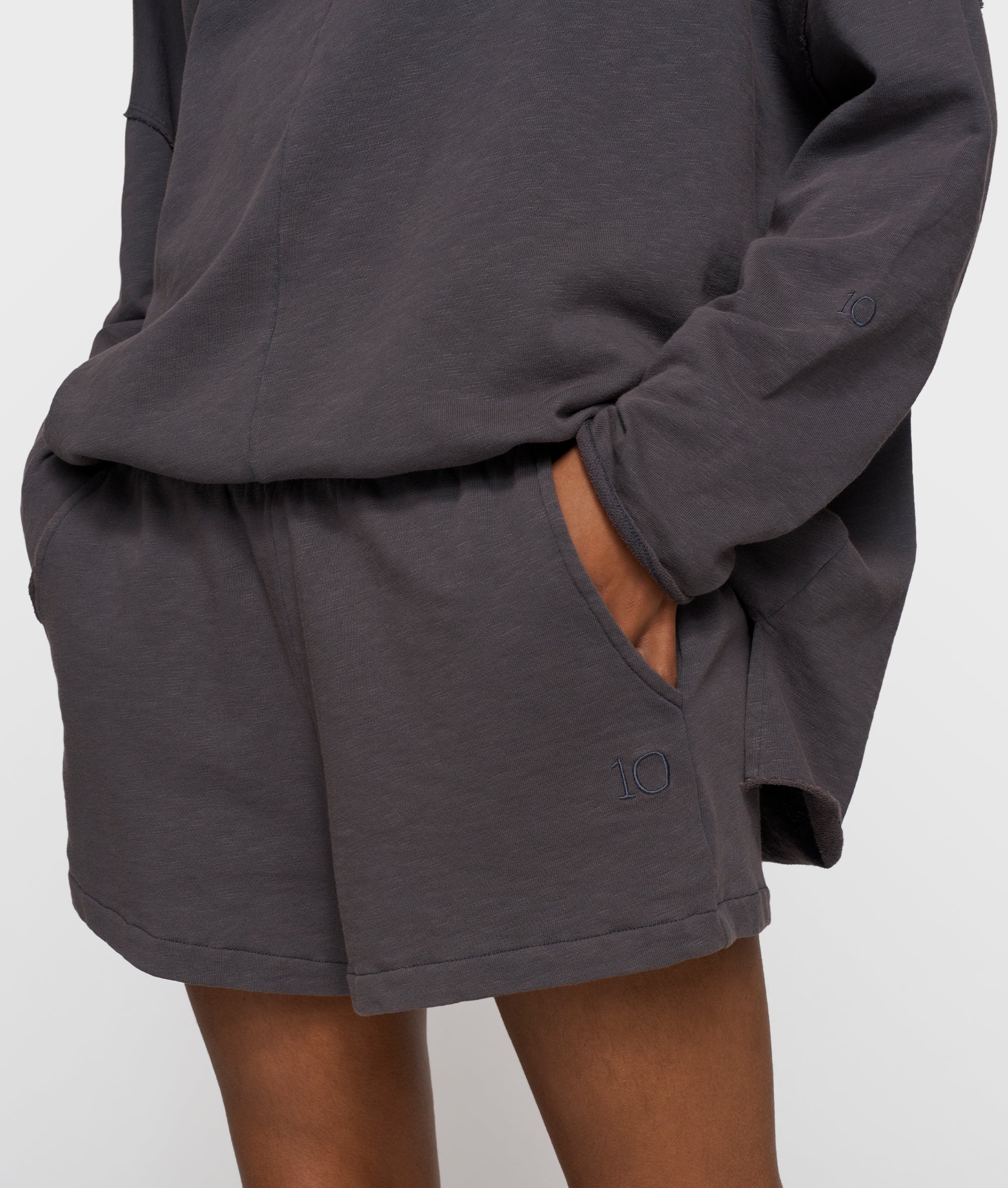 beach sweater slub fleece | steel blue - Image 5