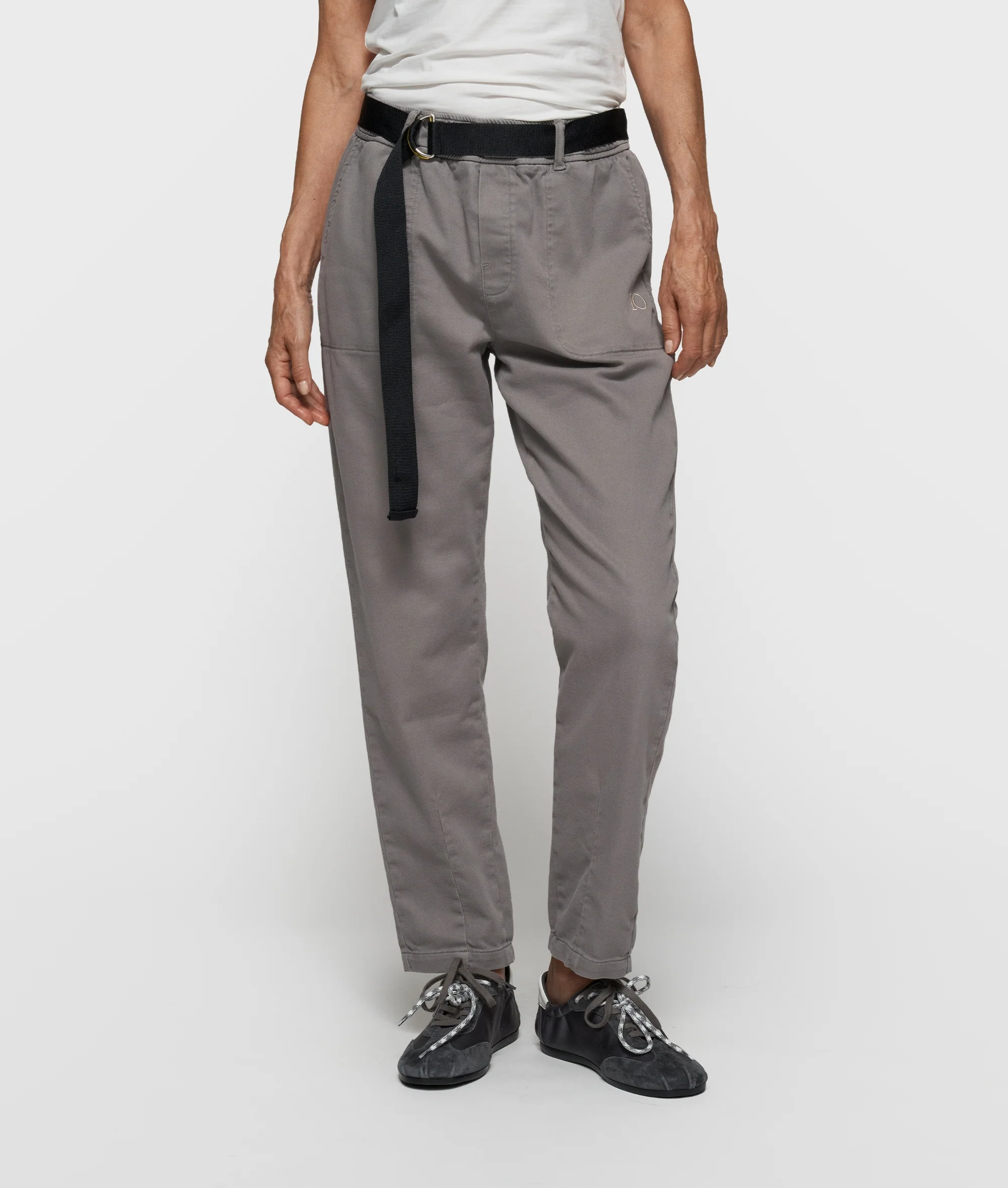 belted pants jog twill | light graphite - Image 2