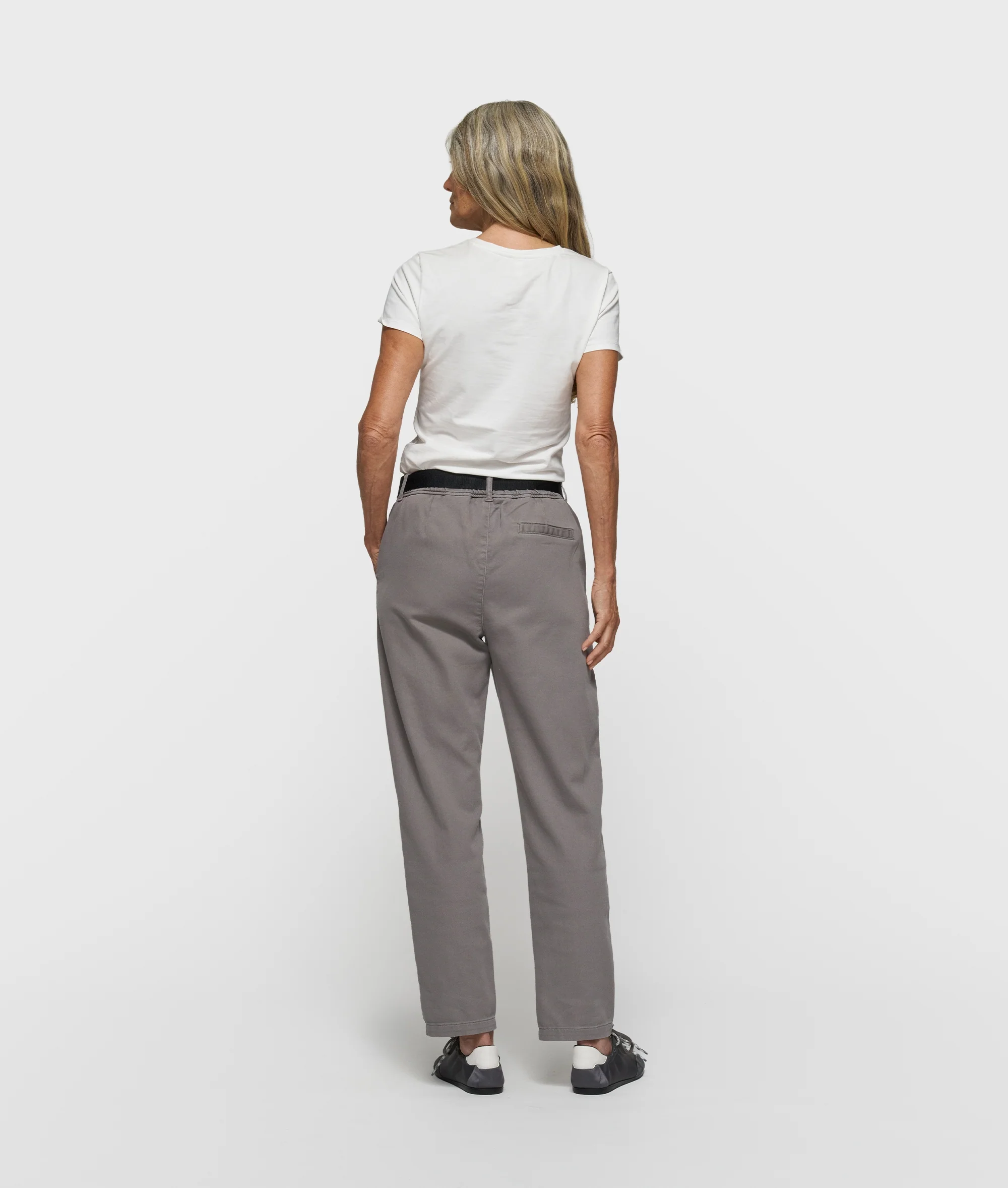 belted pants jog twill | light graphite - Image 3