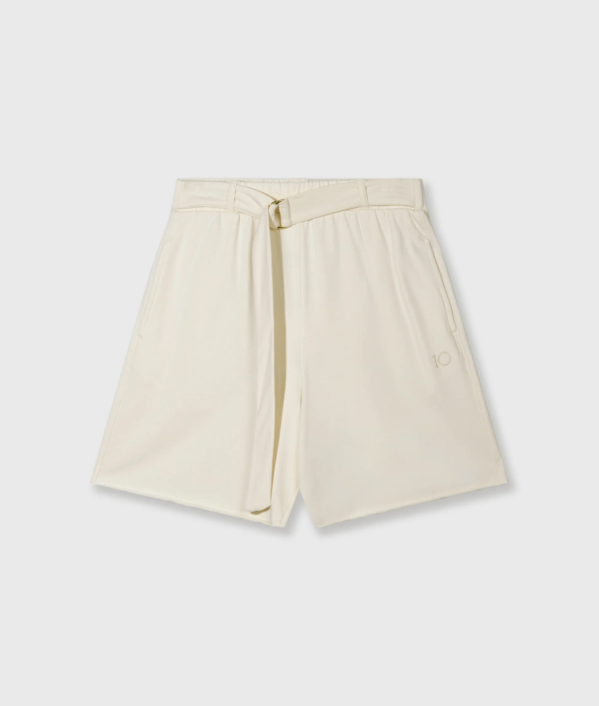 belted shorts fleece | soft vanilla - Image 5