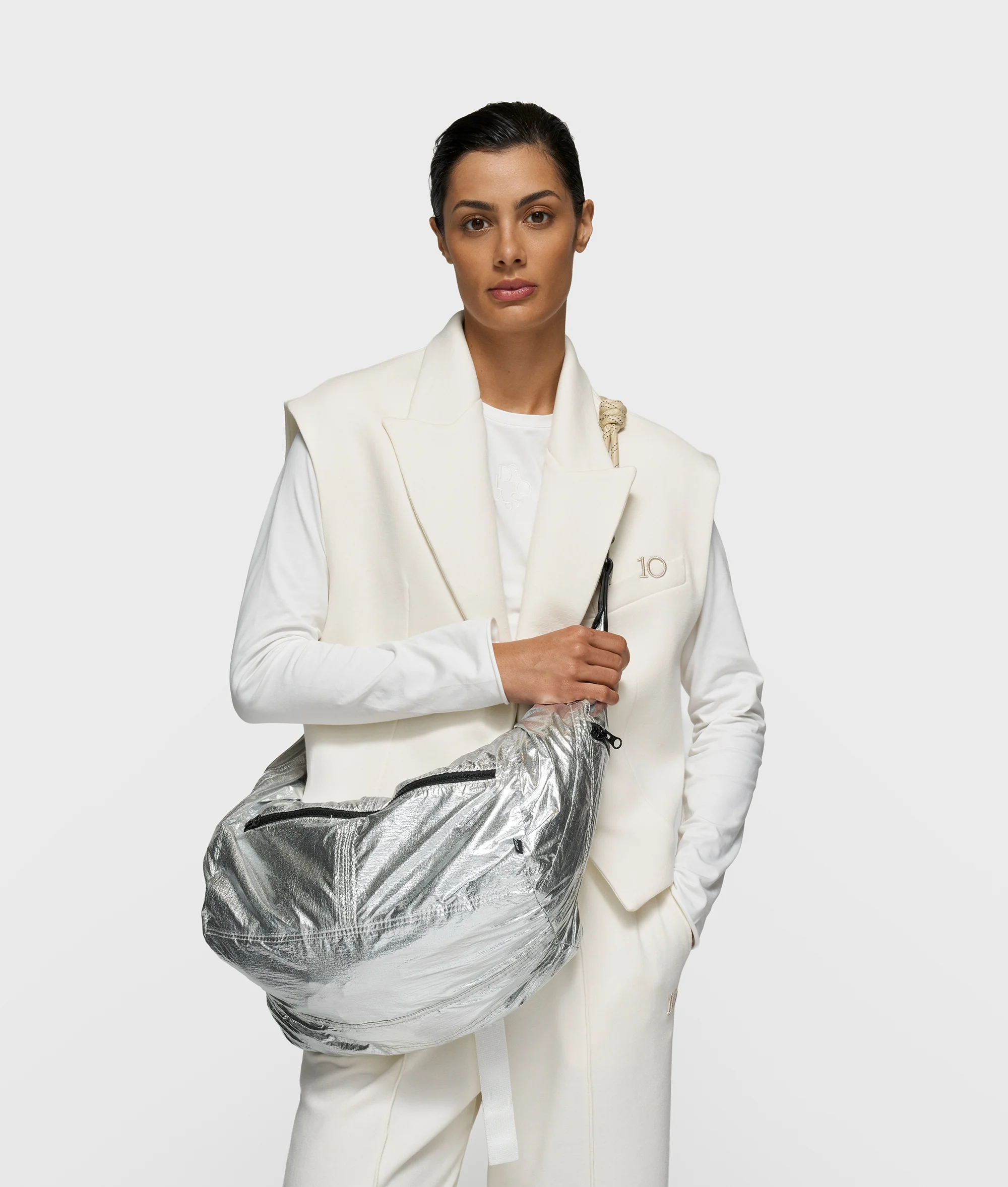big banana bag | silver - Image 2