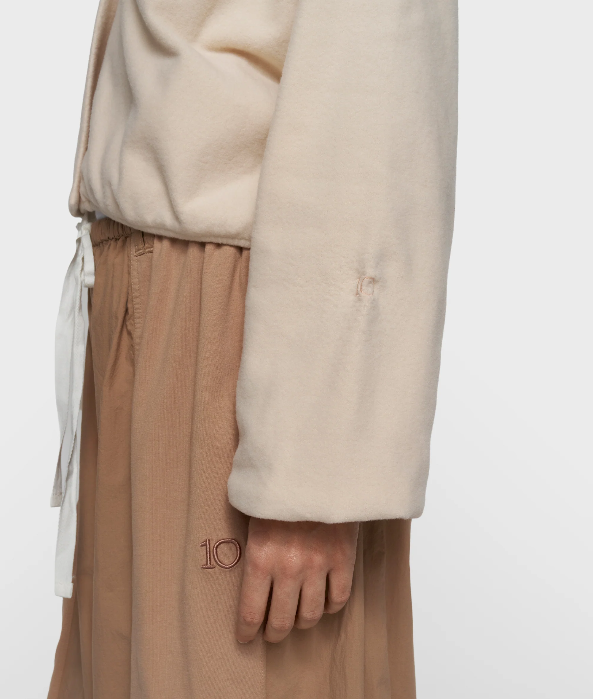brushed baseball cardigan | powder - Image 2
