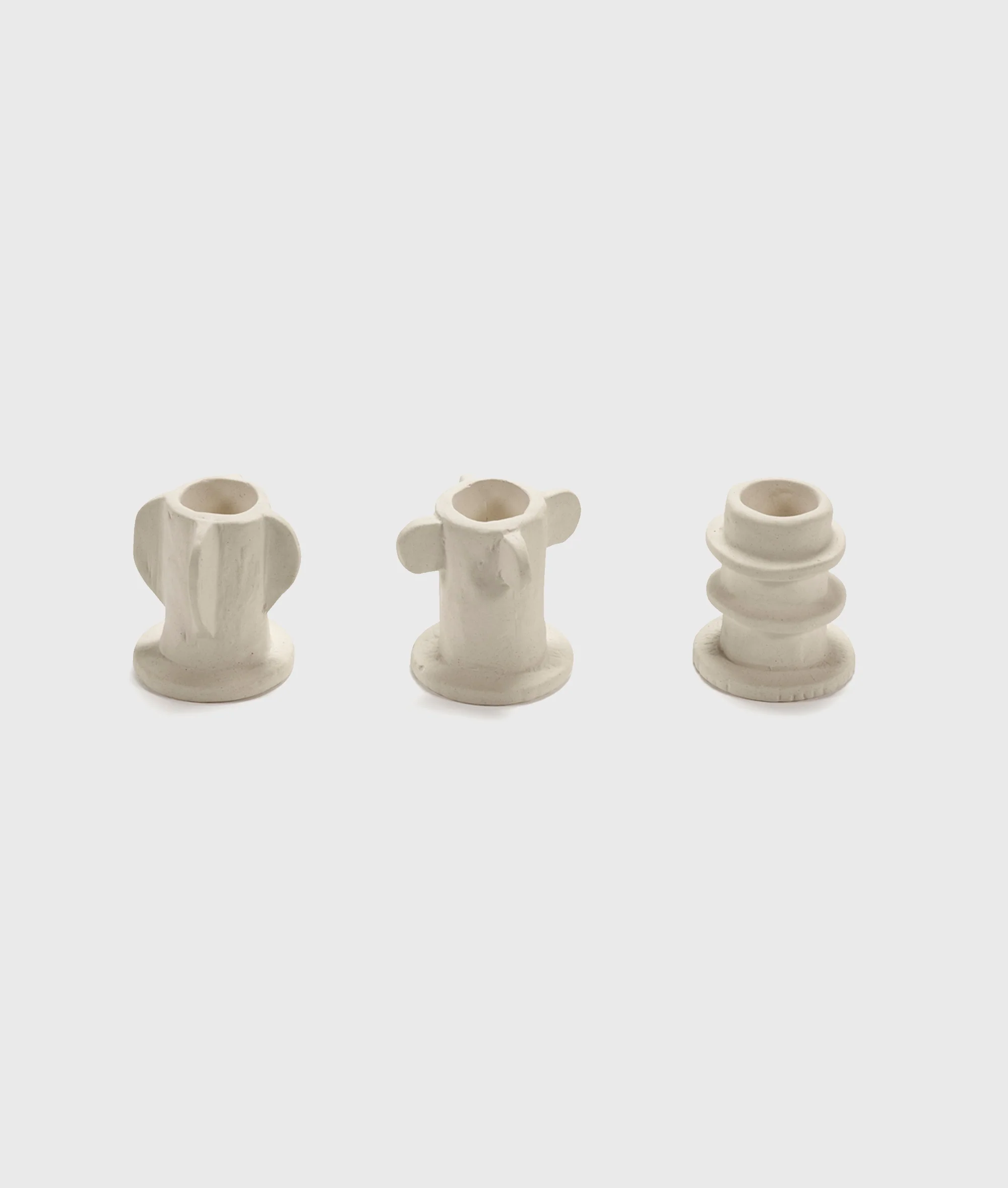 Candle holder 02 set 3 Molly 6CM | soft beige - Image 3
