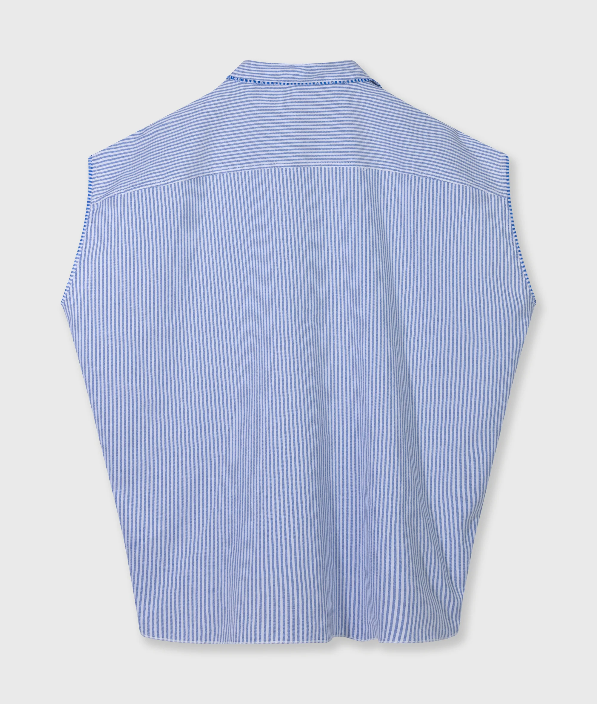 cotton blouse stripes | white/steel blue - Image 6