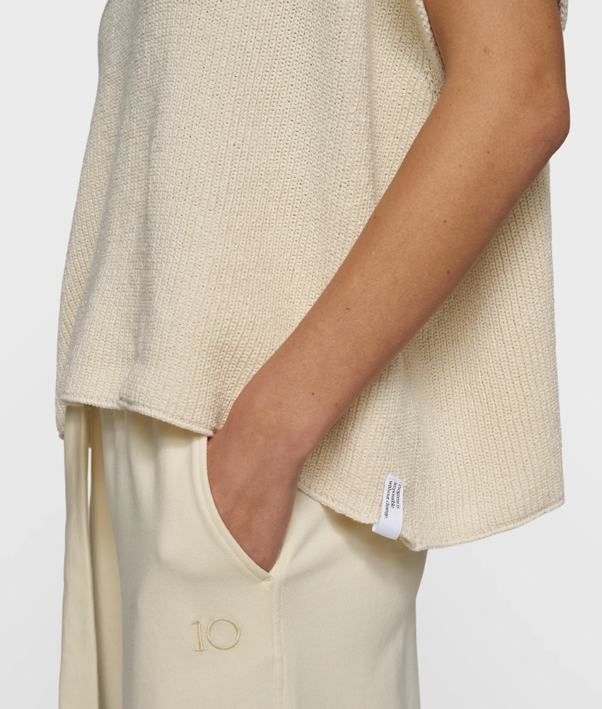 cotton knit top | soft vanilla - Image 2
