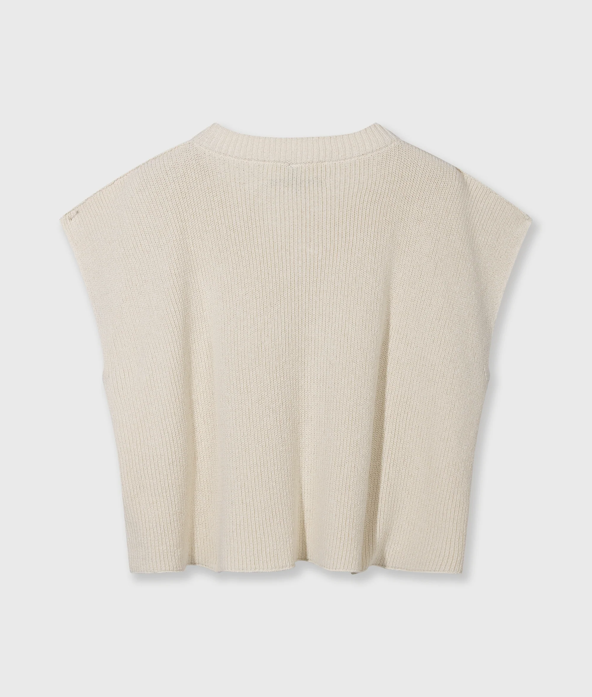 cotton knit top | soft vanilla - Image 6