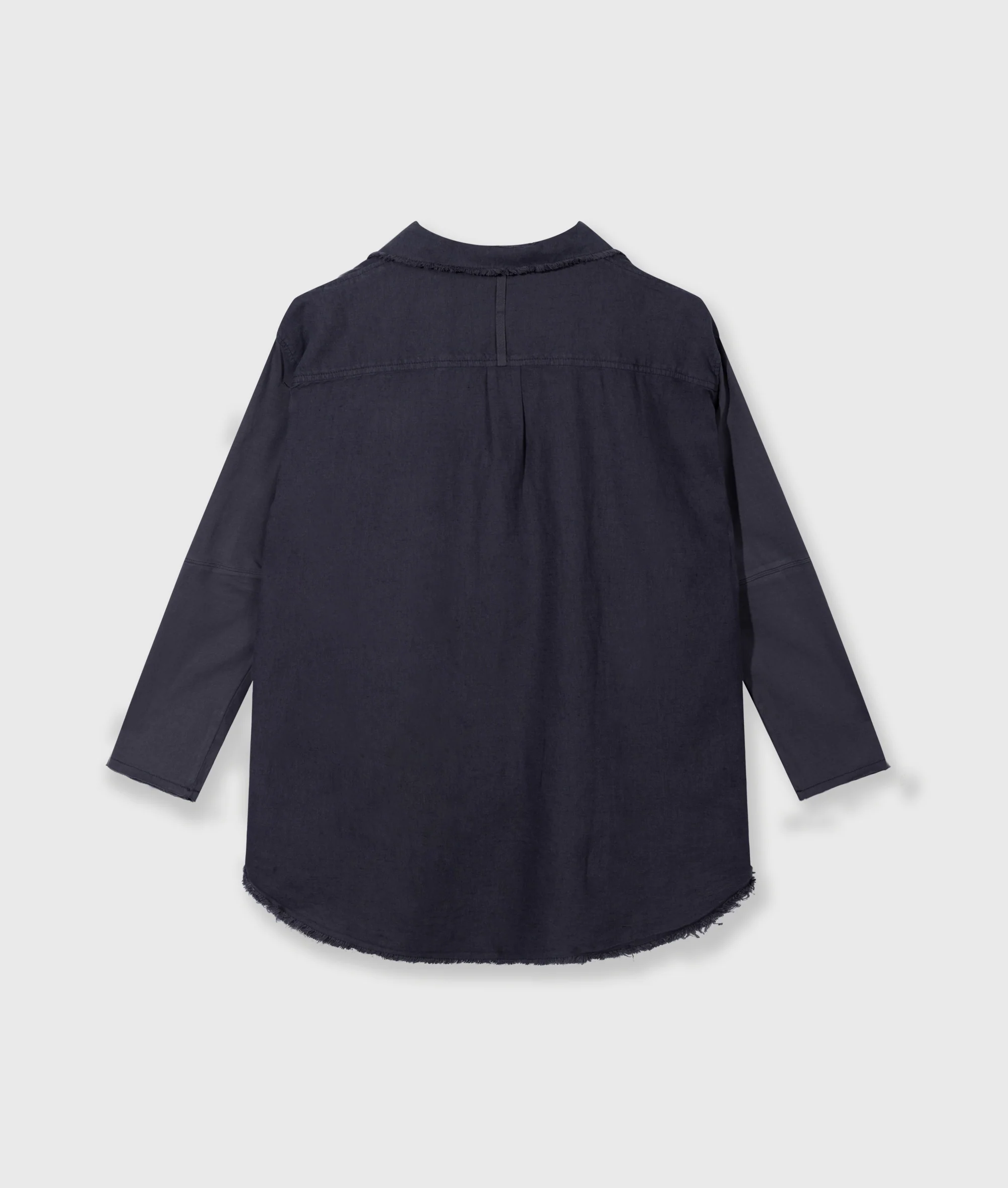 cotton linen blouse | steel blue - Image 6