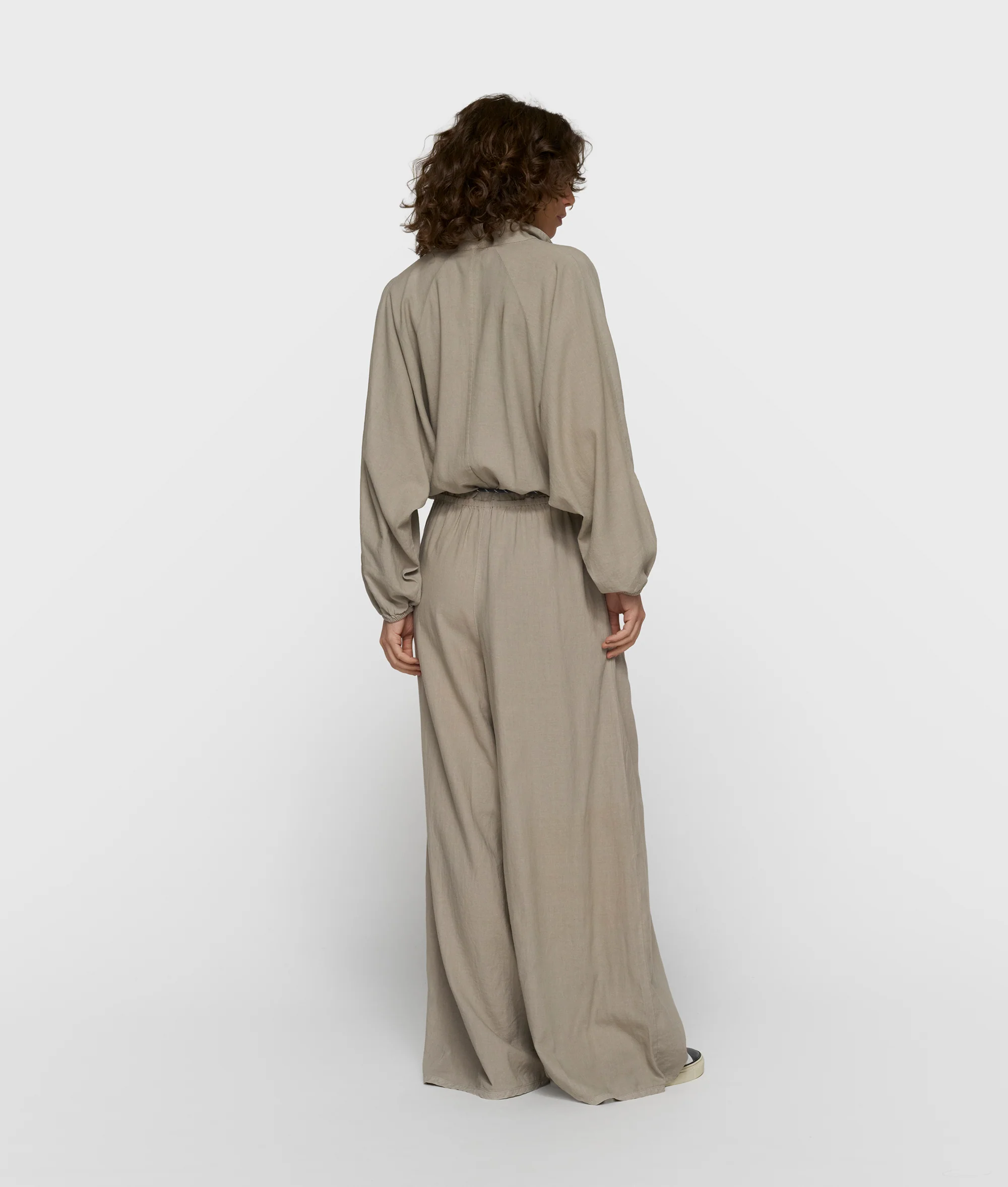 cotton linen jumpsuit | fog - Image 3