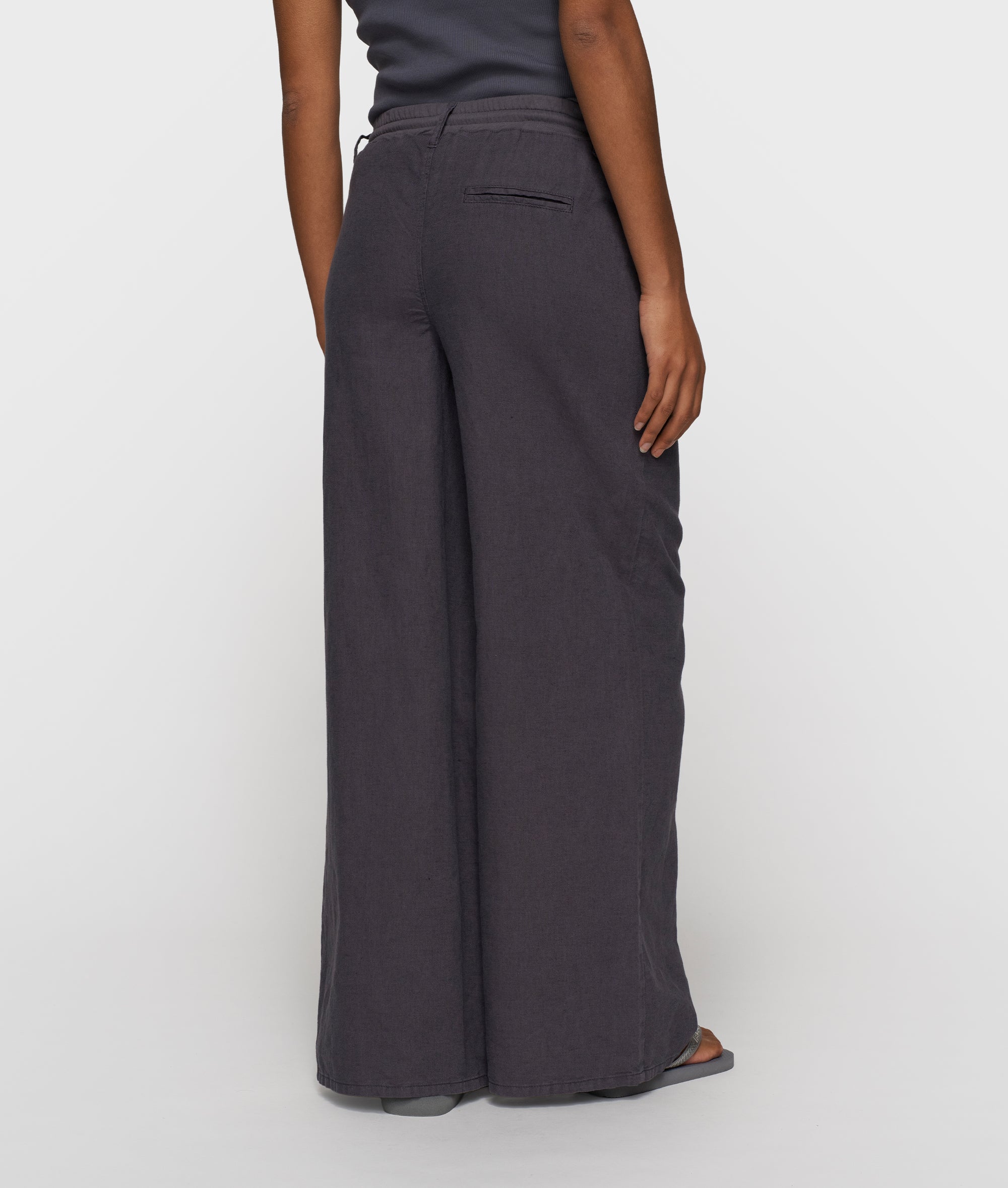 cotton linen pants | steel blue - Image 4
