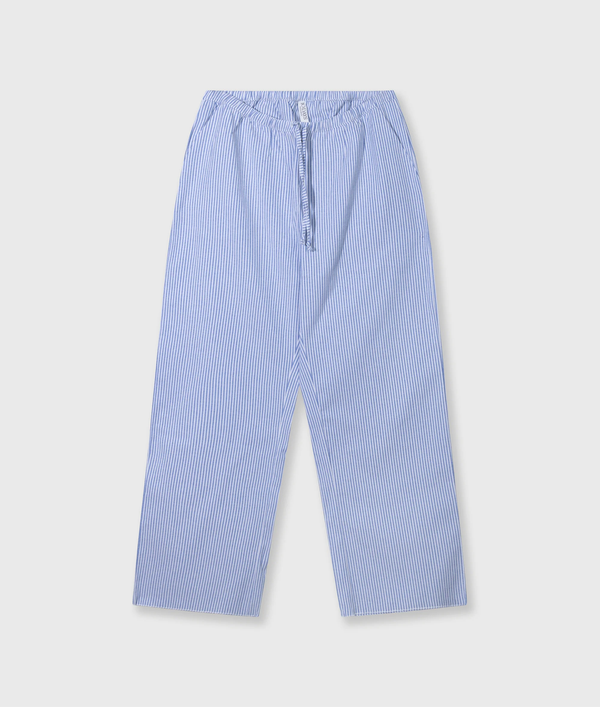 cotton pants stripes | white/steel blue - Image 5