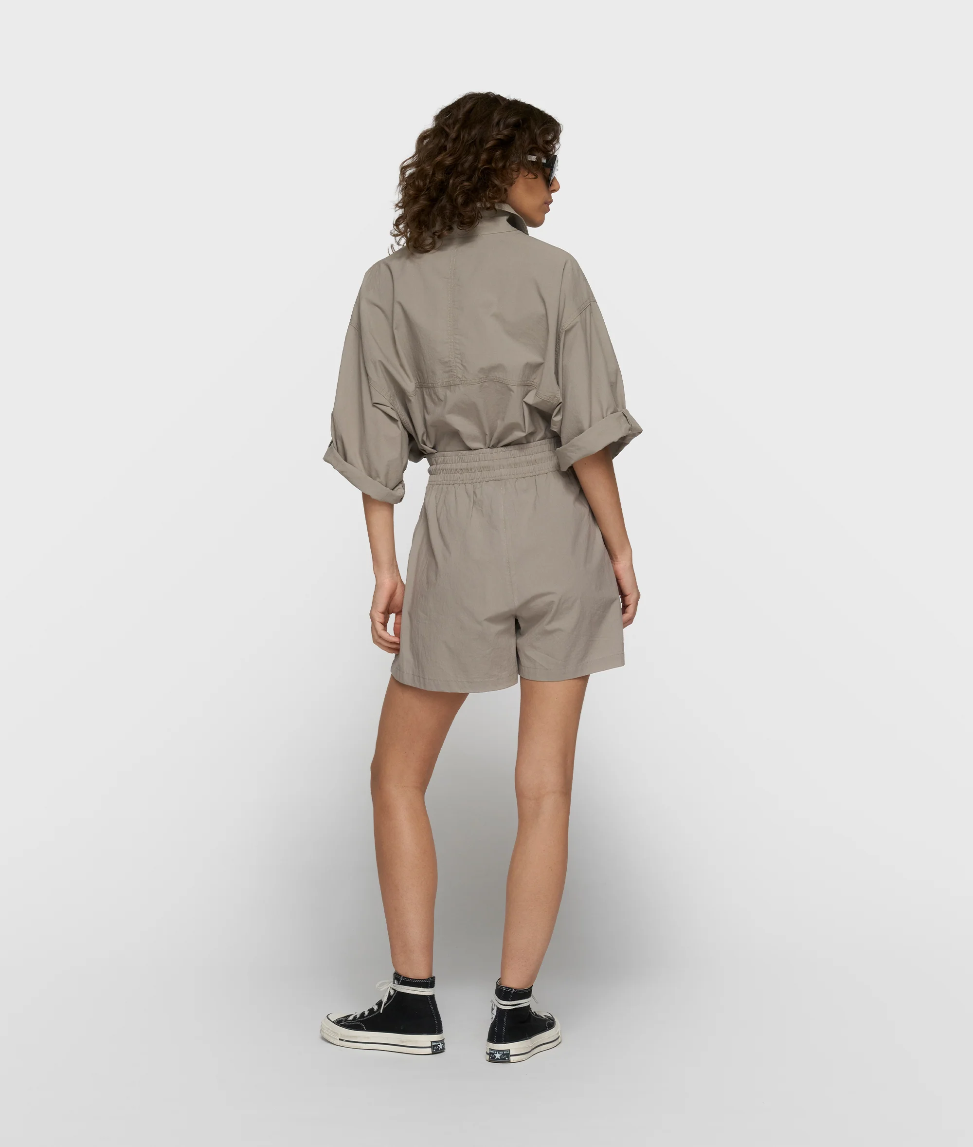 crinkle utility shorts | fog - Image 3