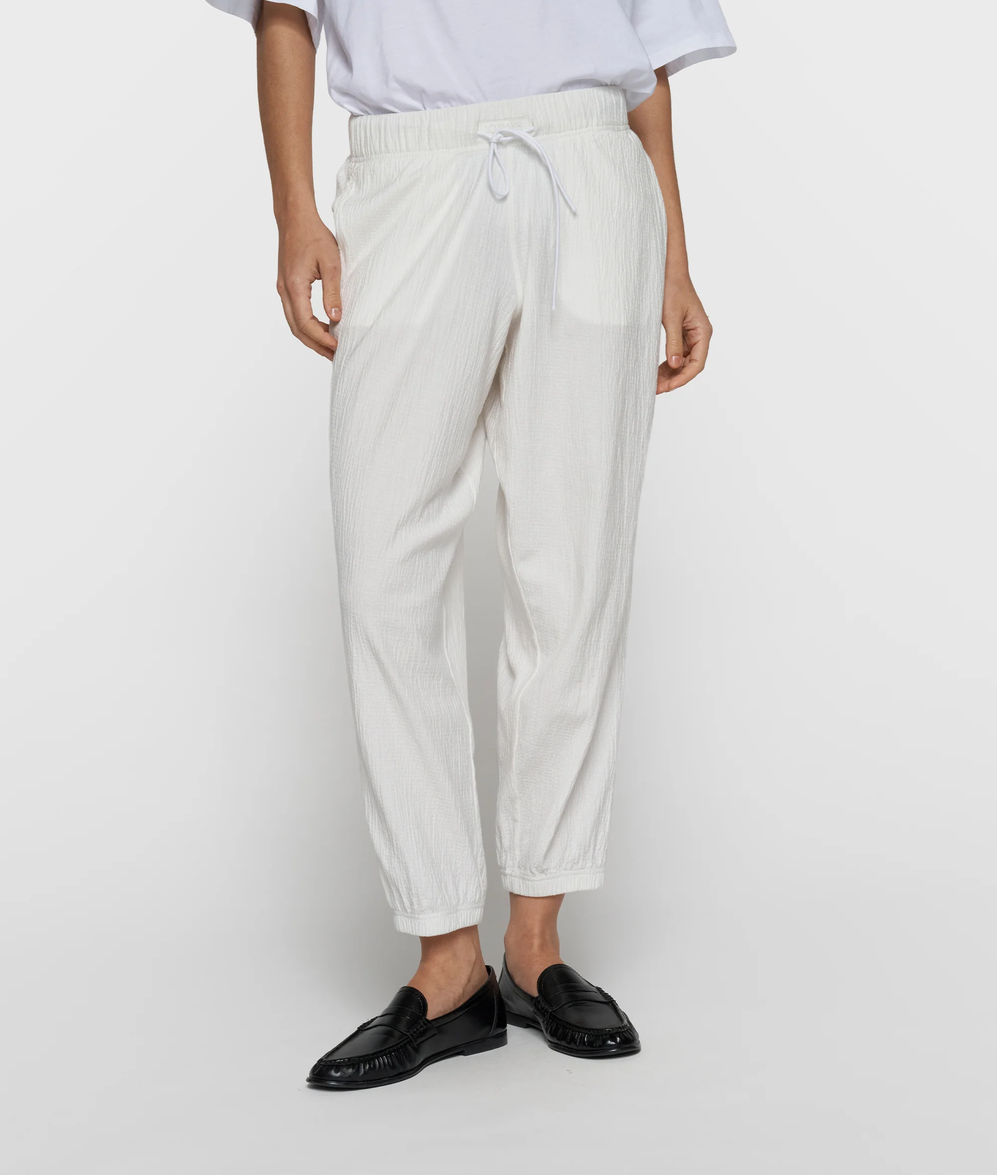 cropped easy jogger | ecru - Image 2