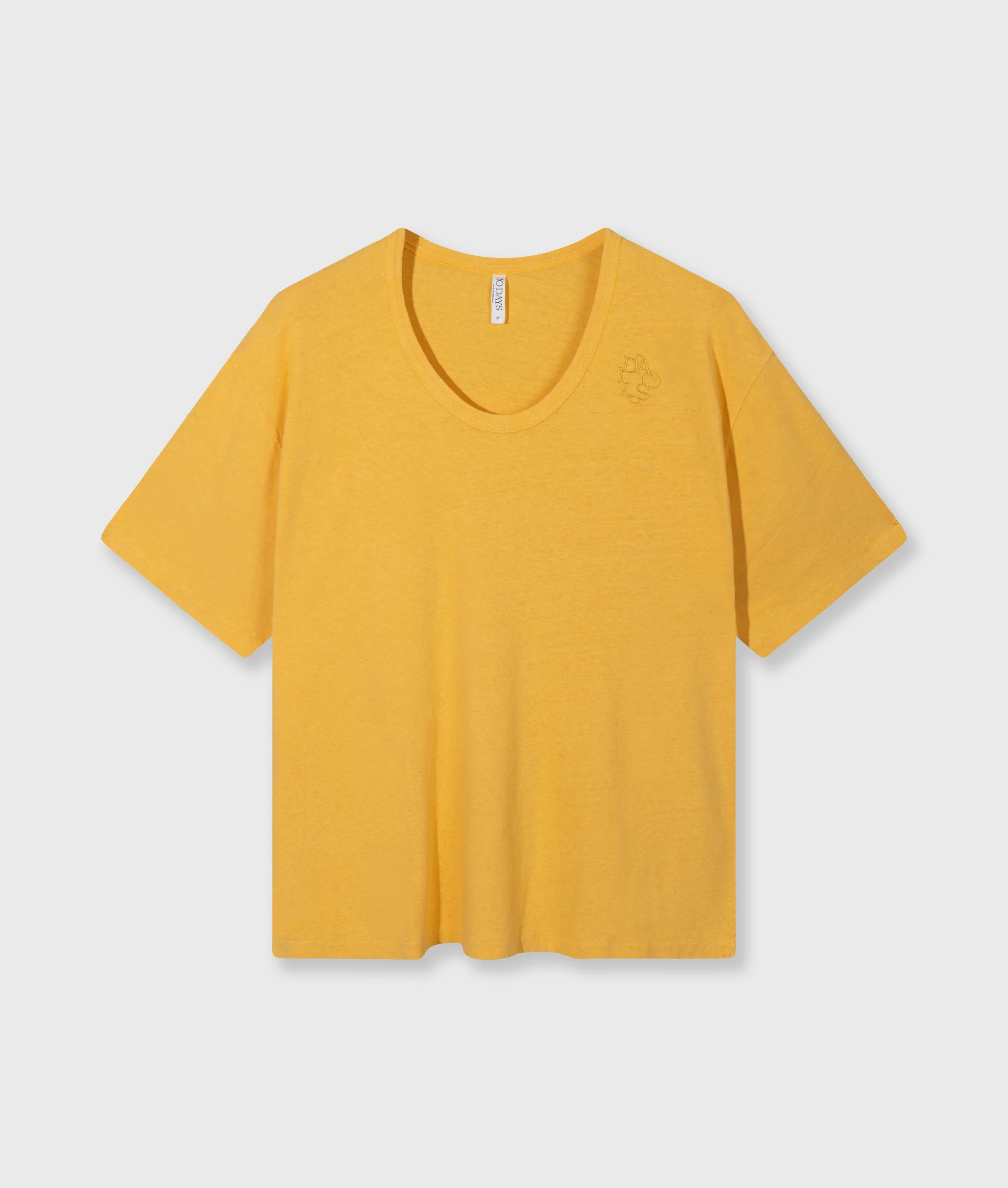 deep tee cotton linen | mango - Image 5