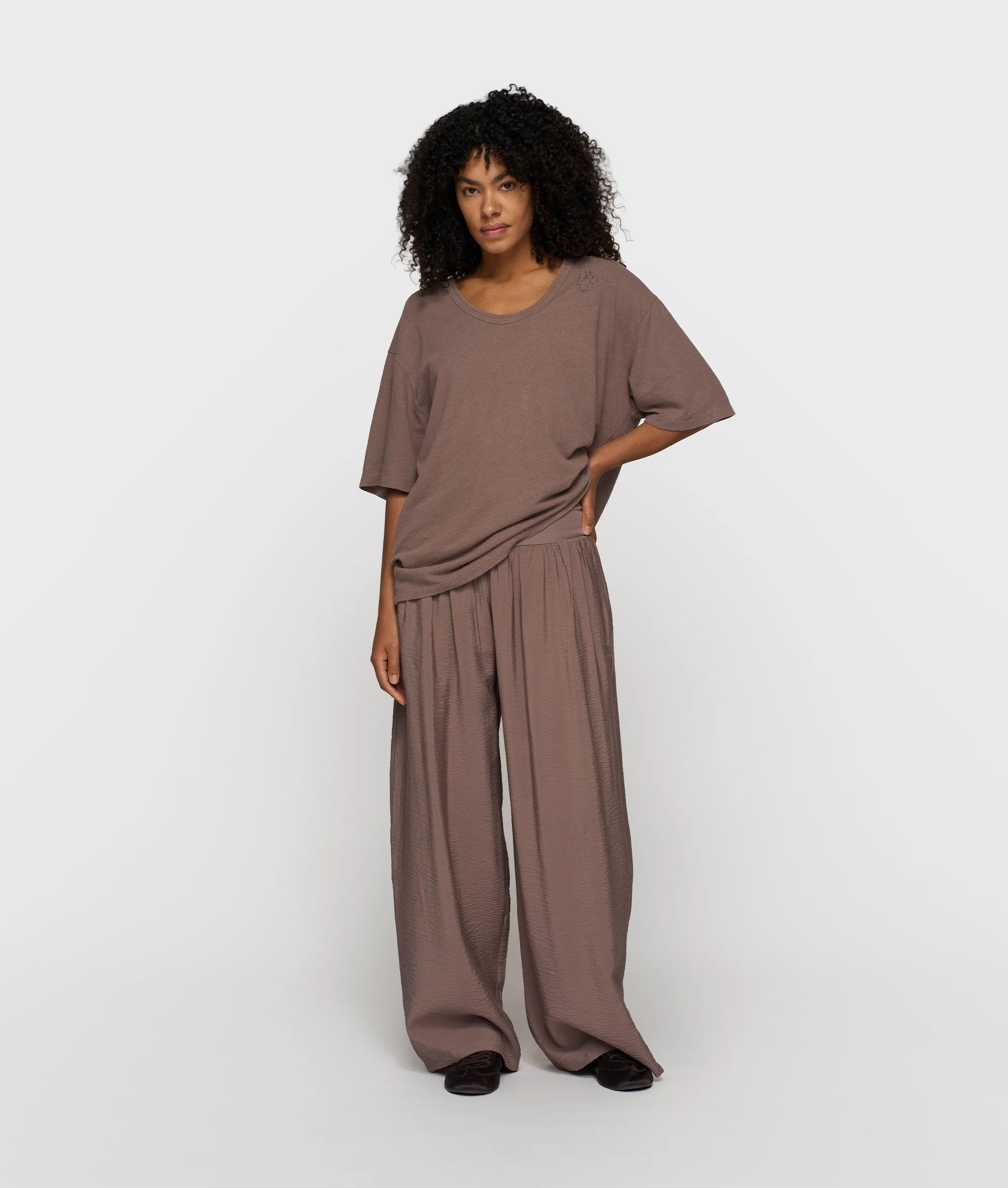 deep tee cotton linen | moonrock - Image 3