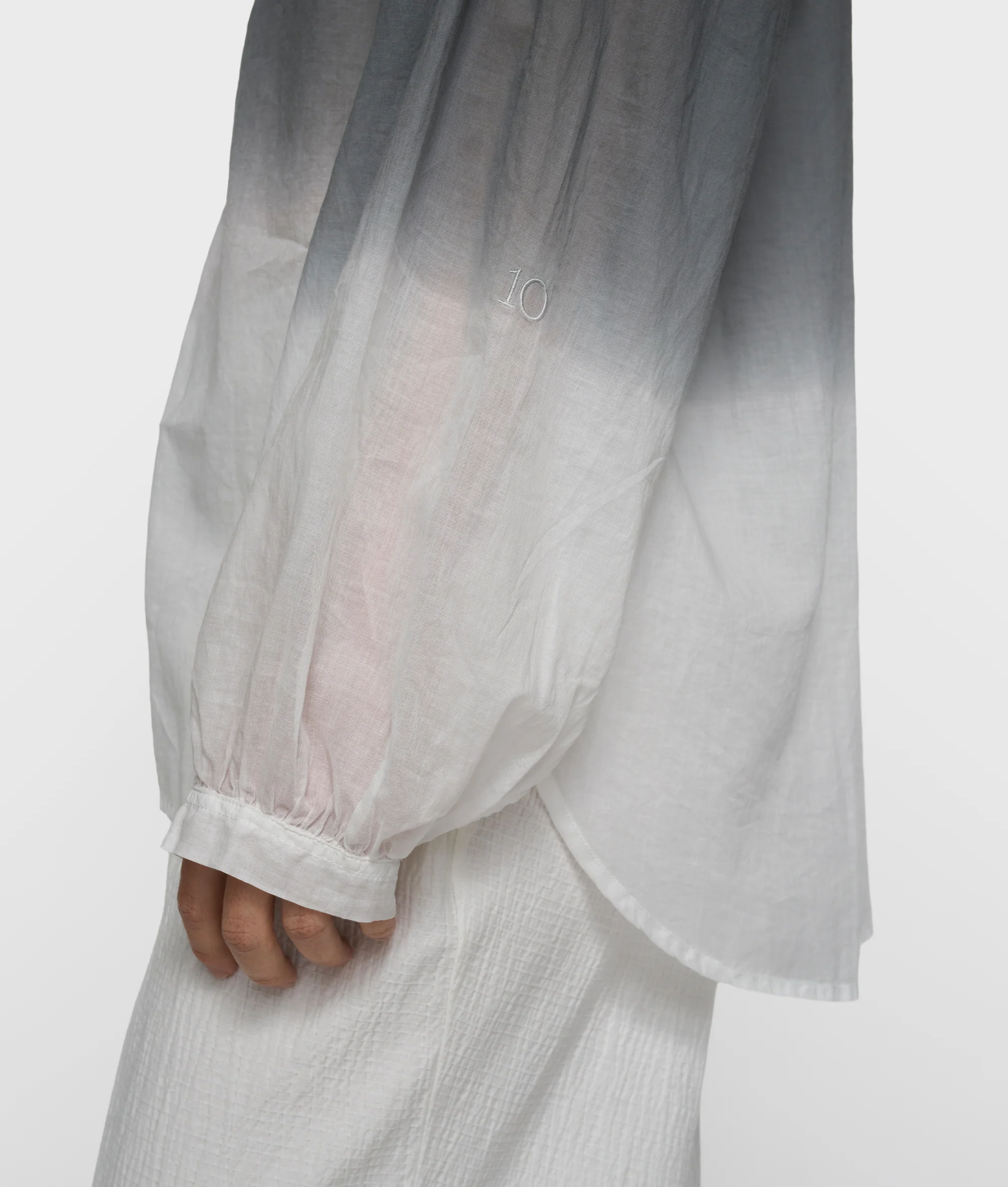 dip dye blouse | mid grey - Image 2