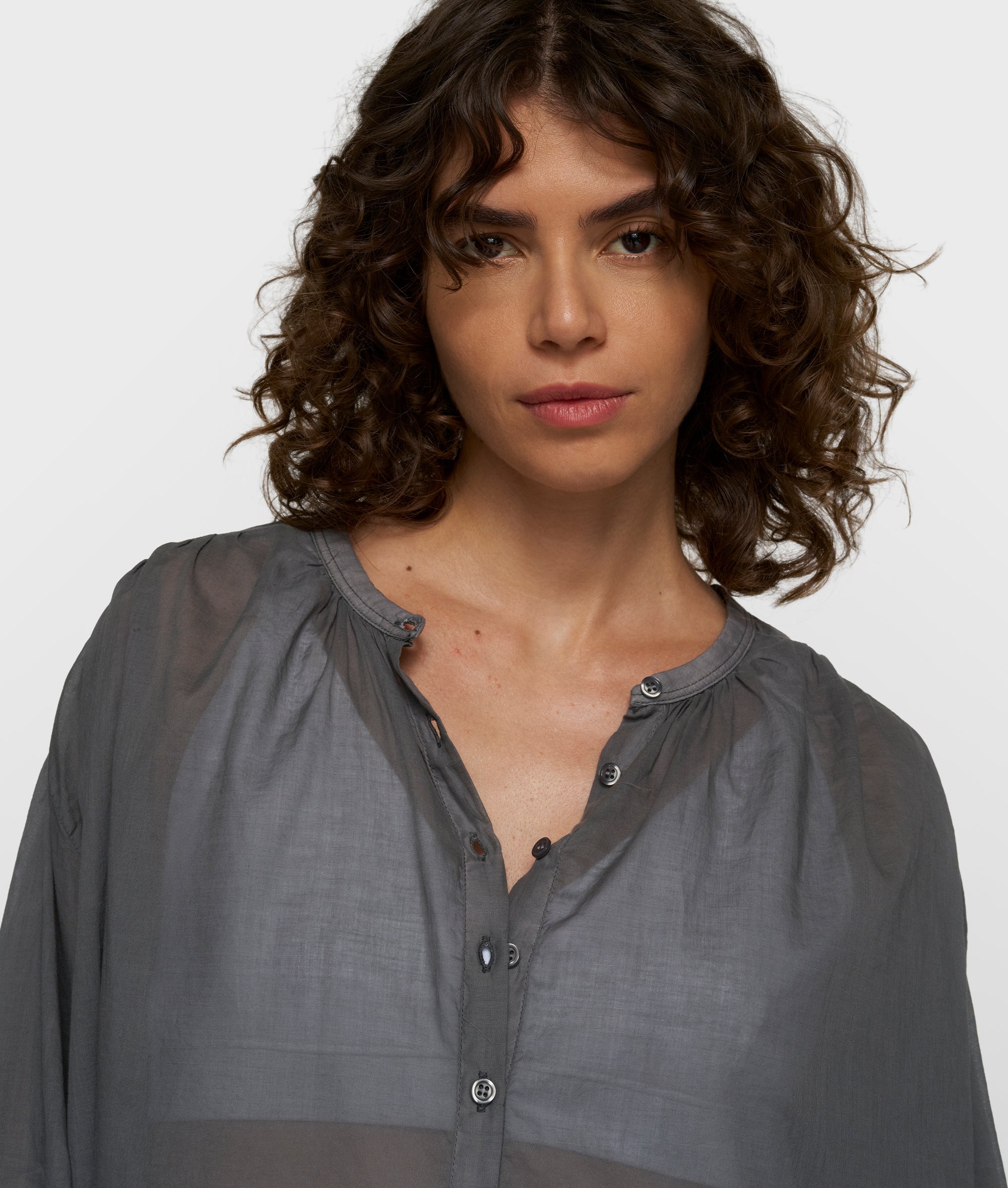 dip dye blouse | mid grey - Image 5