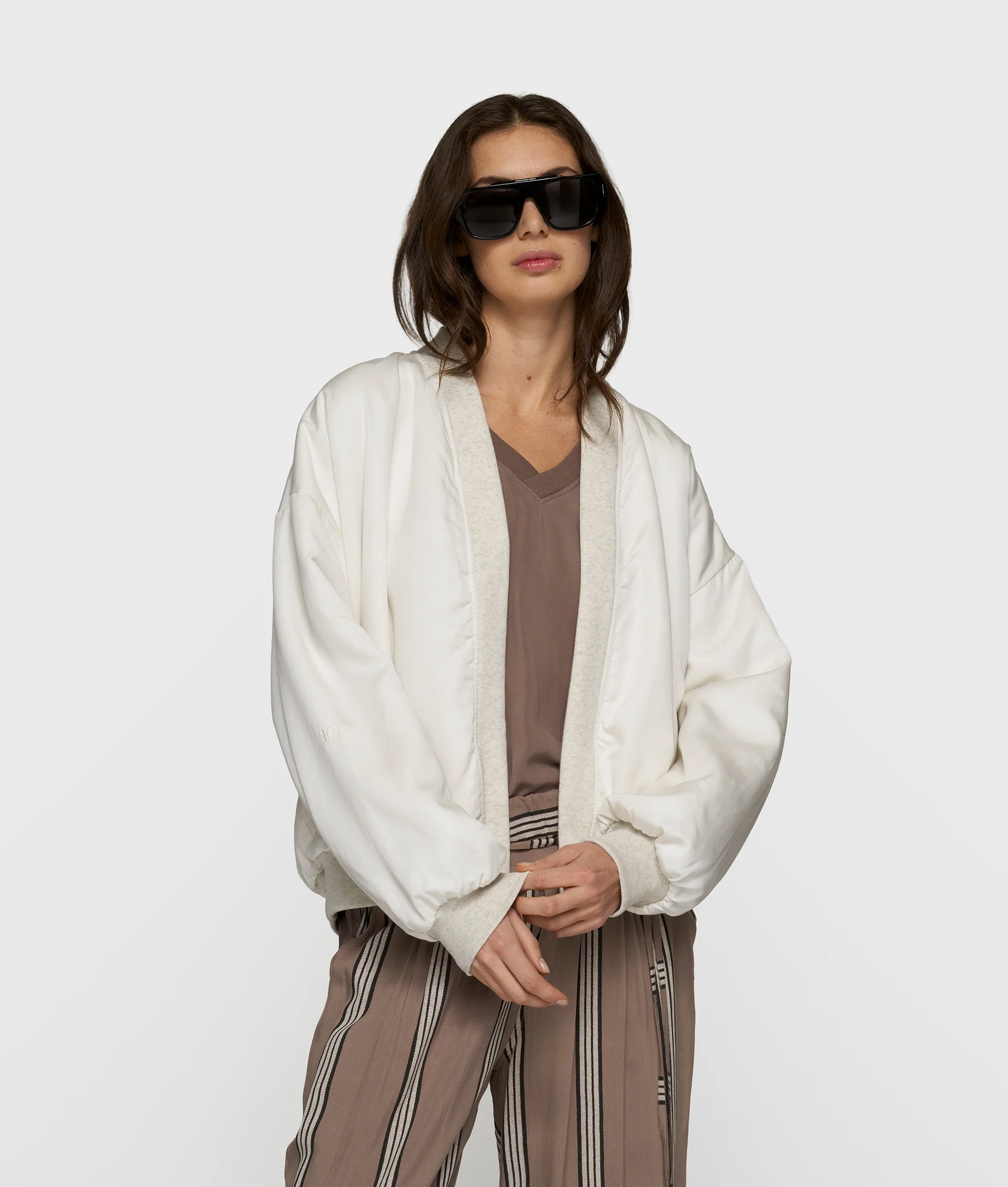 fleece bomber | soft white melee - Image 2