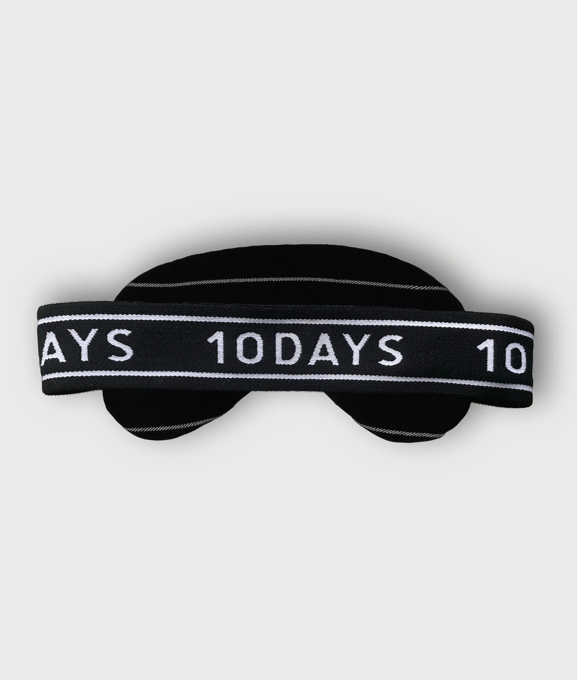 fleece eye mask stripes | black - Image 3