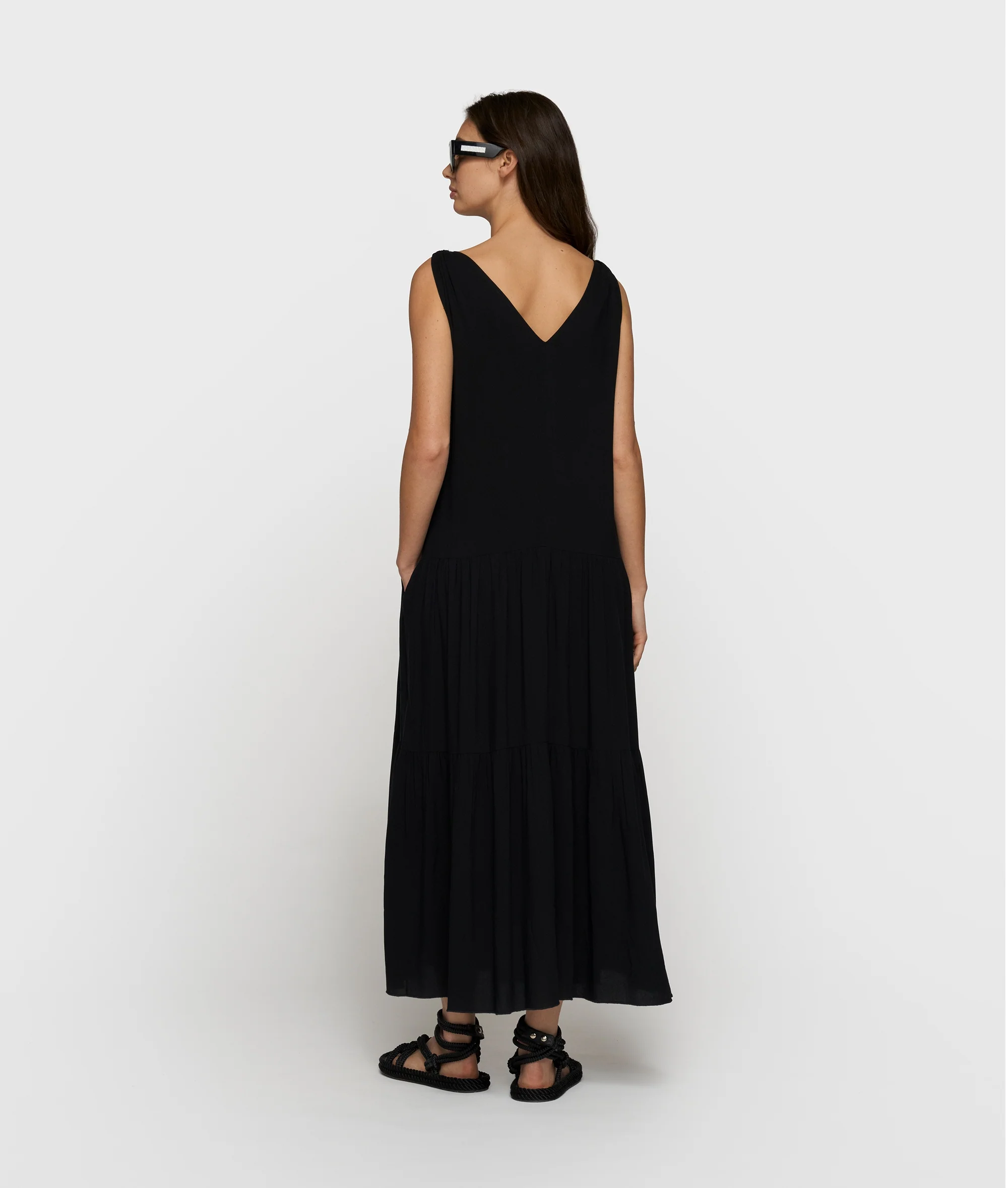 flowy maxi dress | black - Image 3