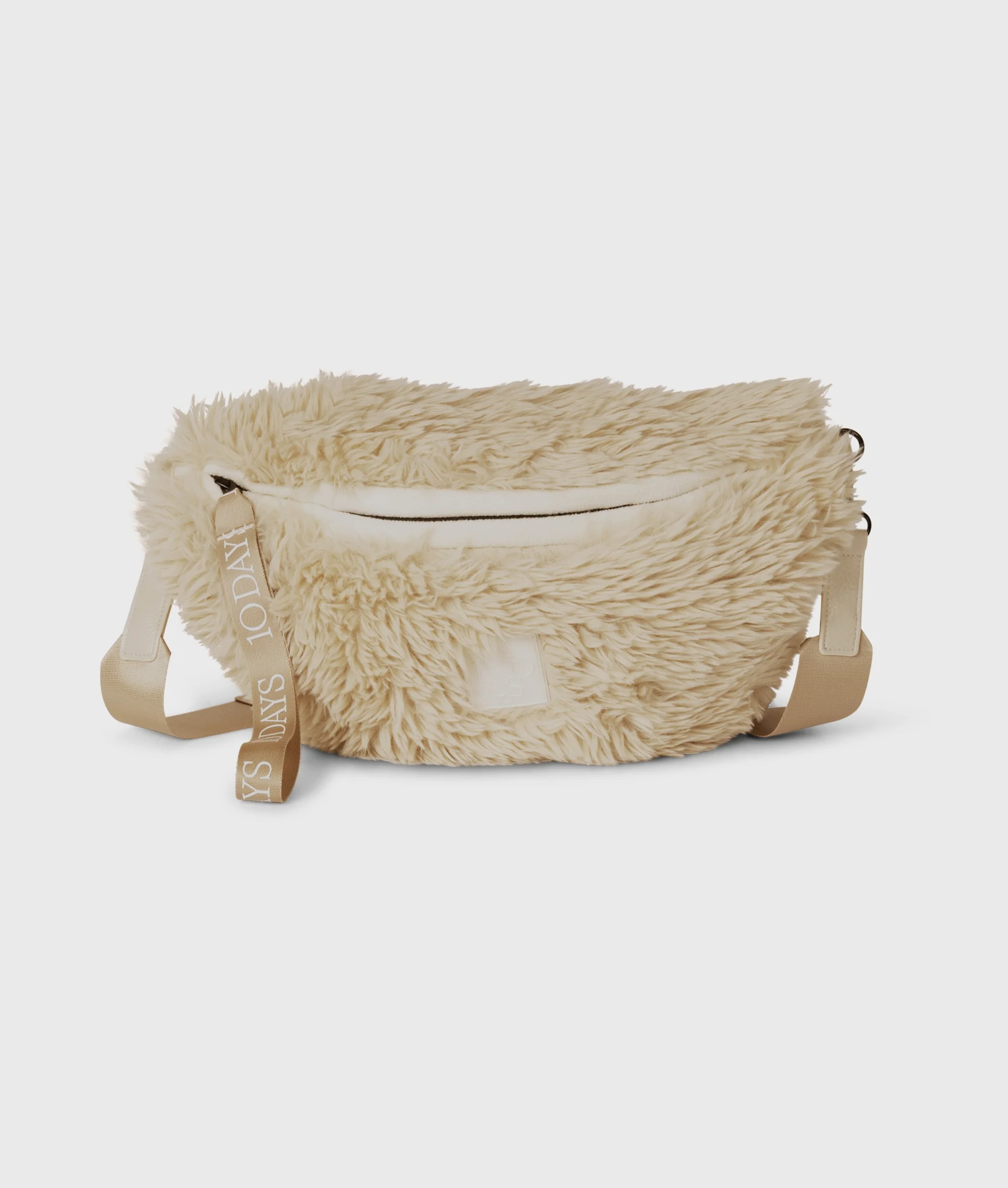 fluffy cross body bag | pearl - Image 2