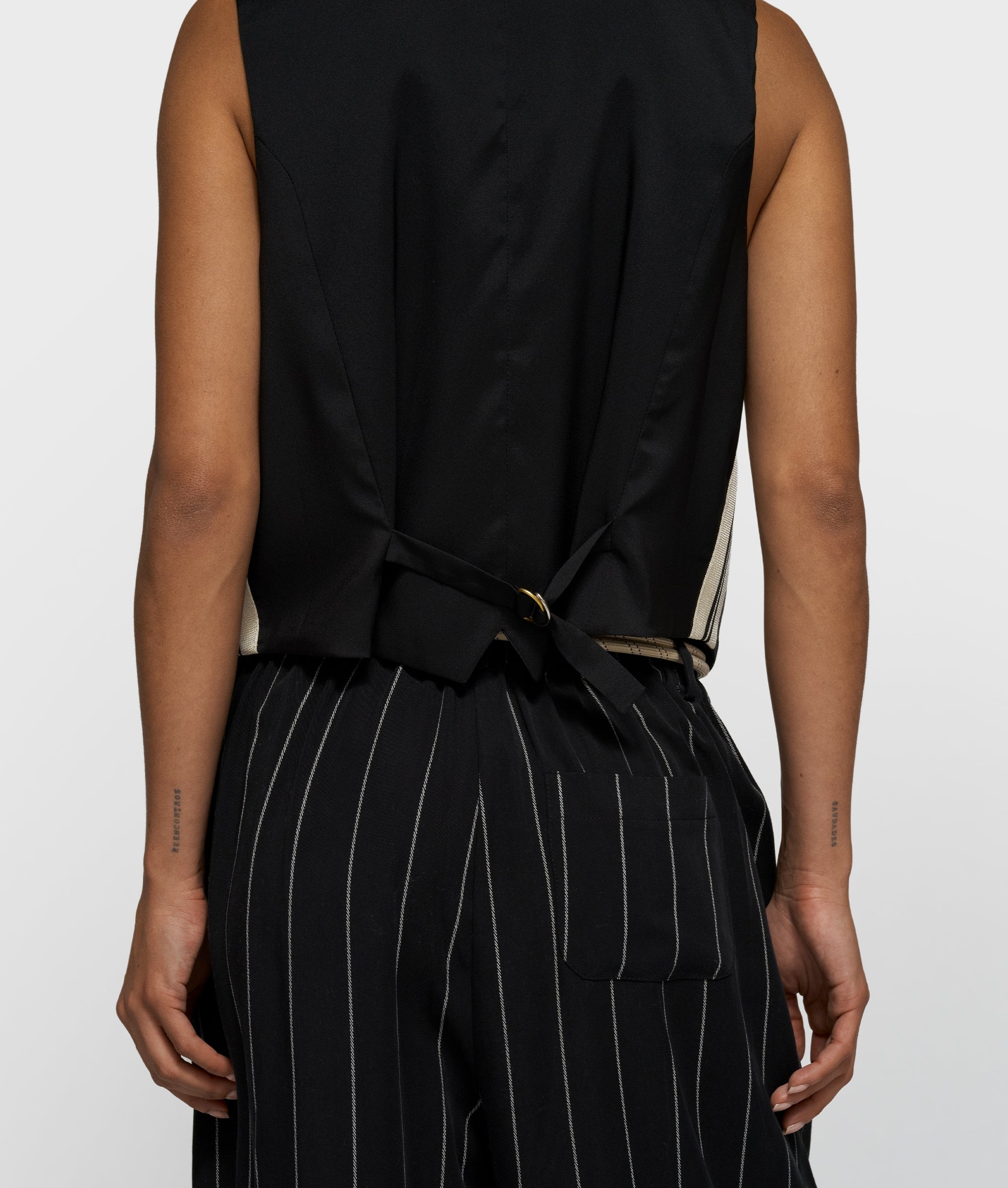 gilet pinstripe | black - Image 5