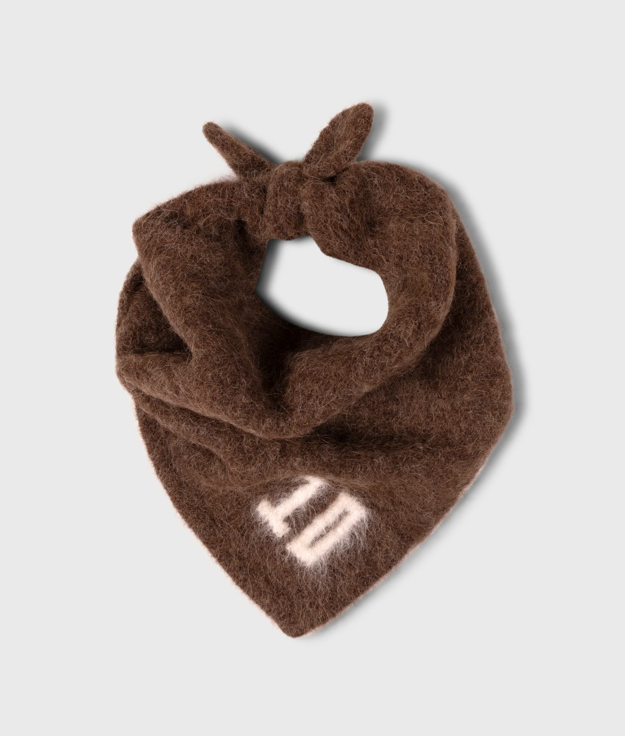 hairy knit bandana | dark truffle