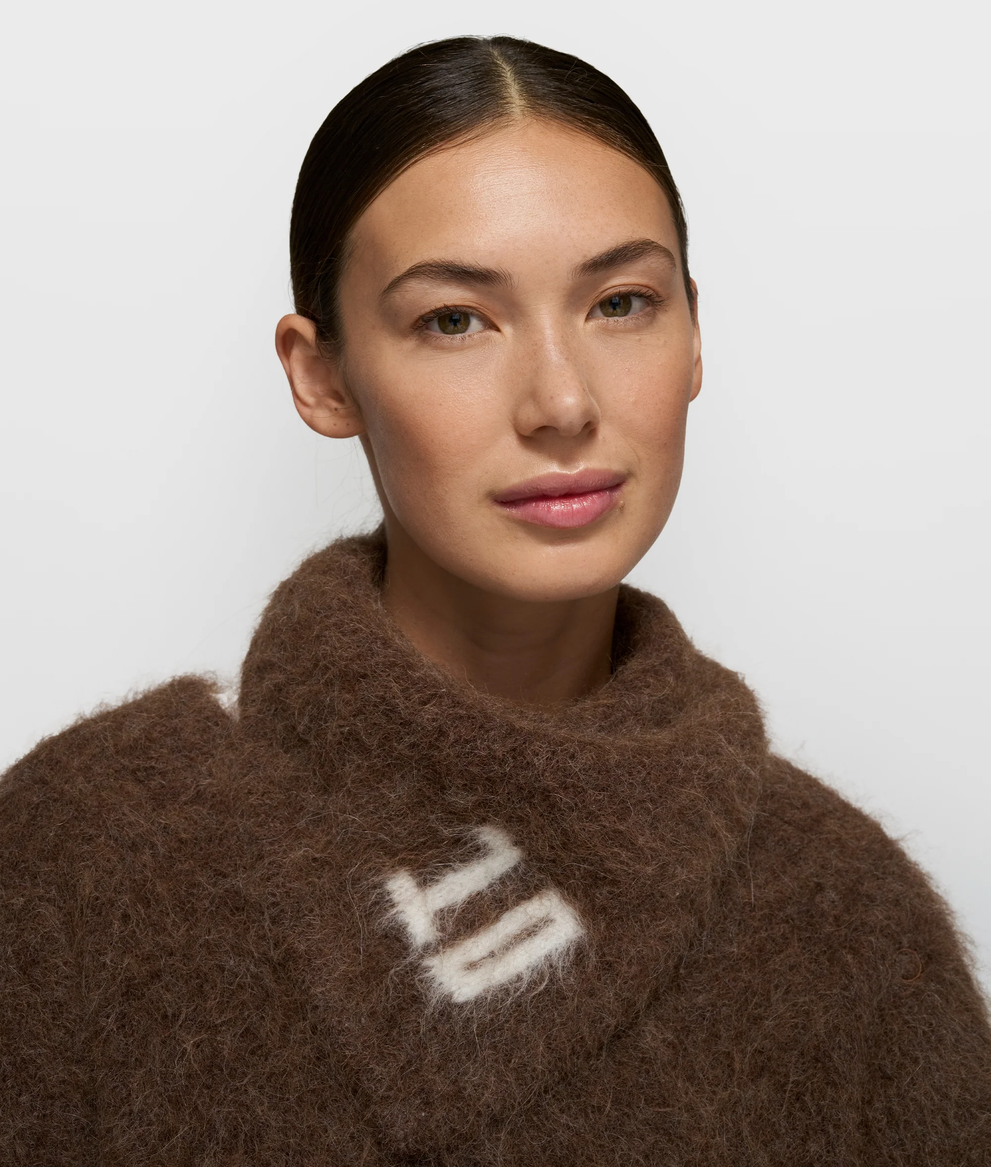 hairy knit bandana | dark truffle - Image 2