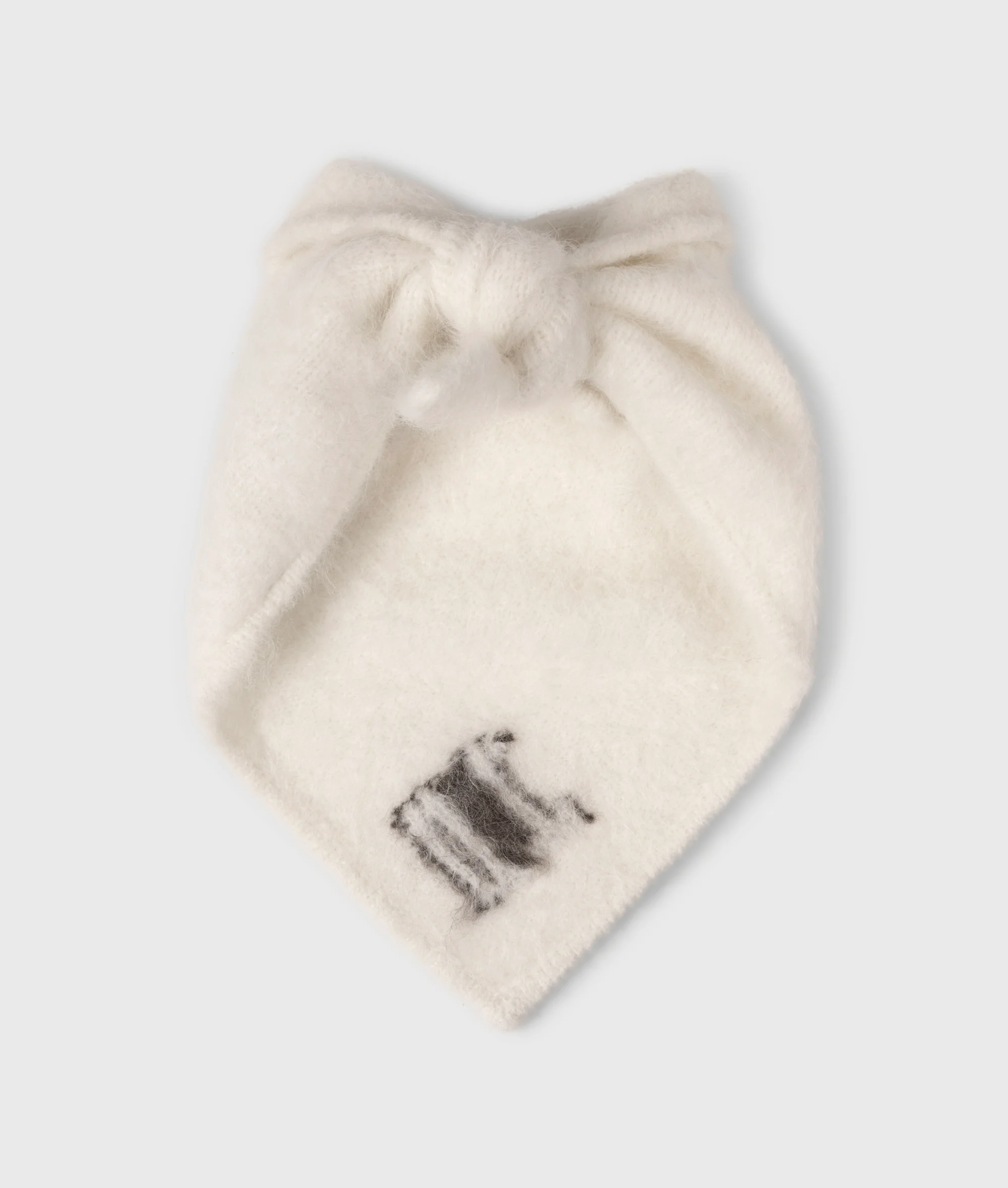 hairy knit bandana | ecru - Image 3
