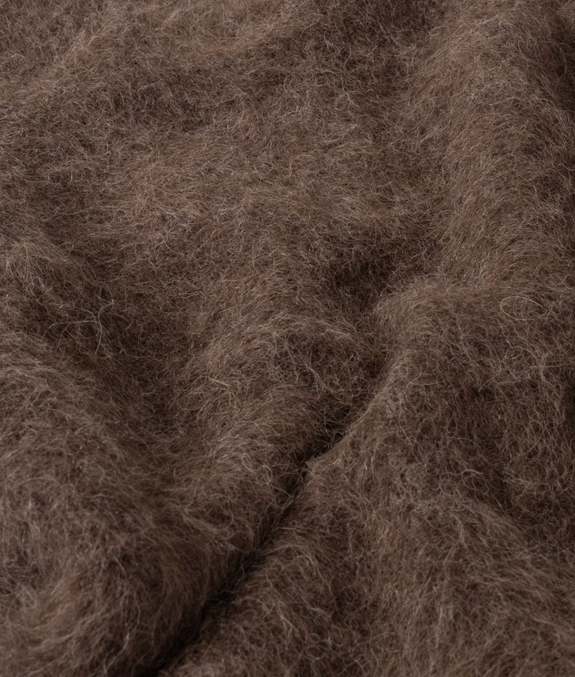 hairy knit sweater pleats | dark truffle - Image 8