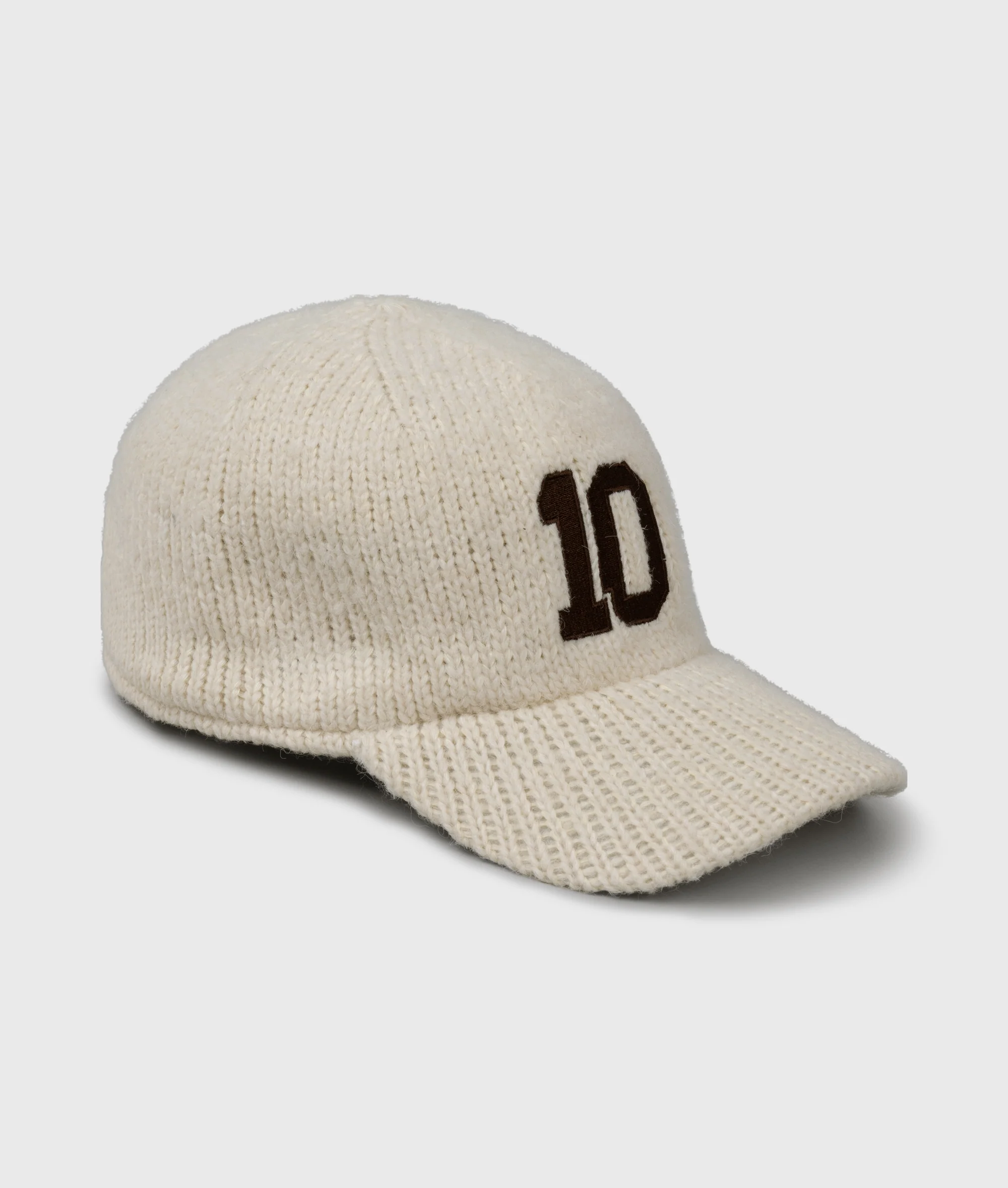 knit baseball cap | pearl