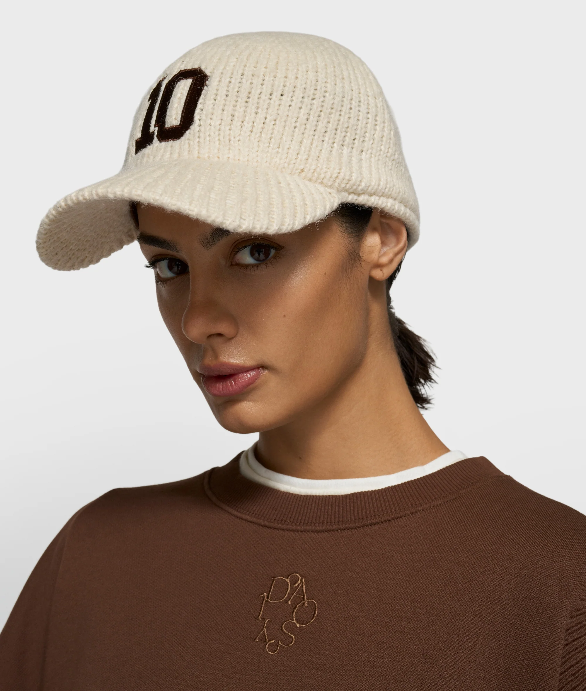 knit baseball cap | pearl - Image 2