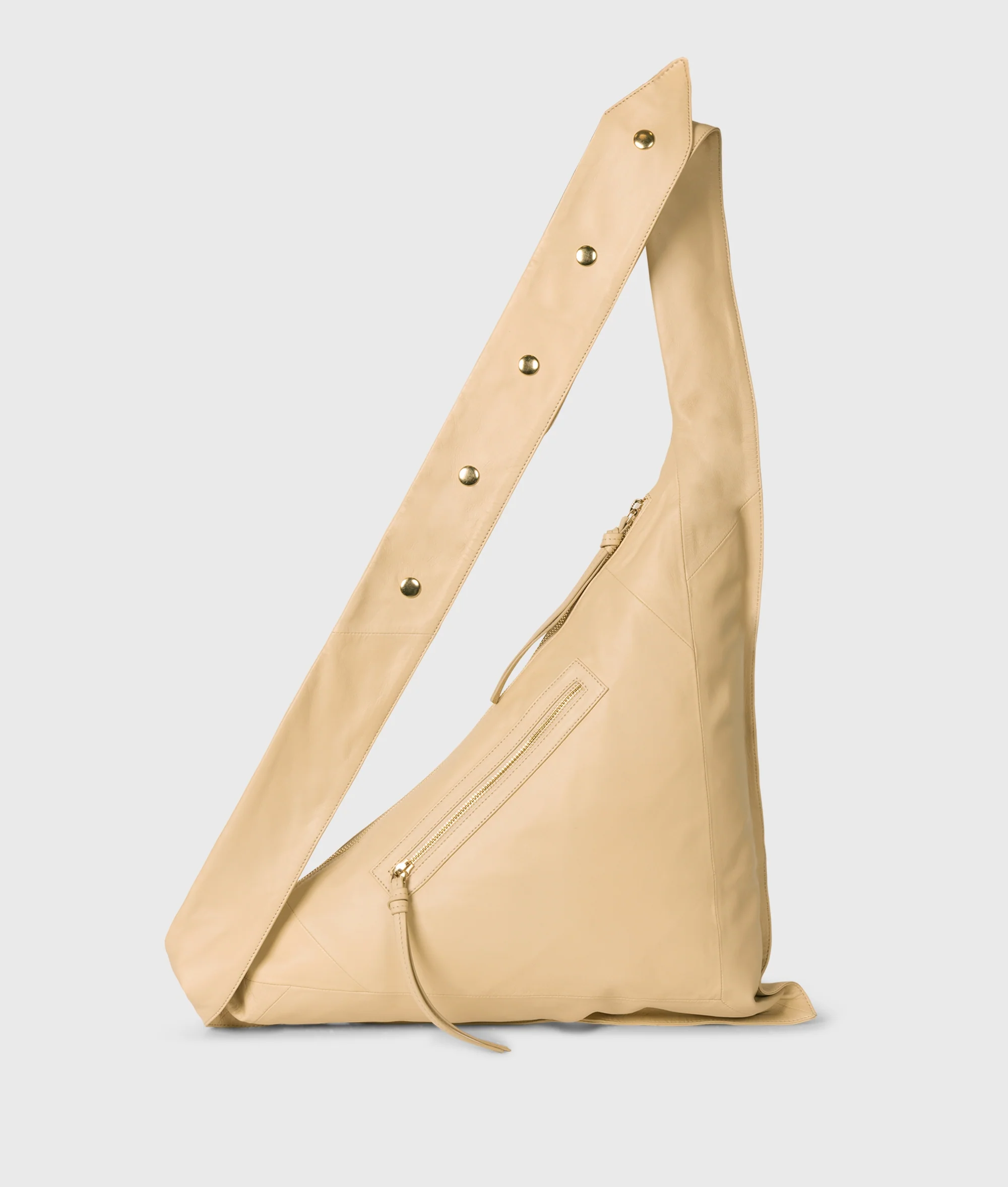 leather shoulder bag | pearl - Image 3