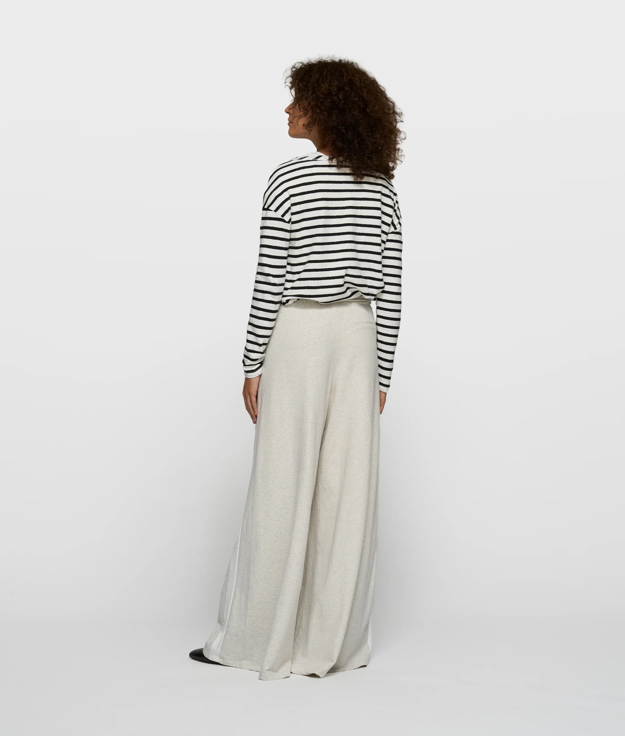 long sleeve tee stripes | ecru/black - Image 4
