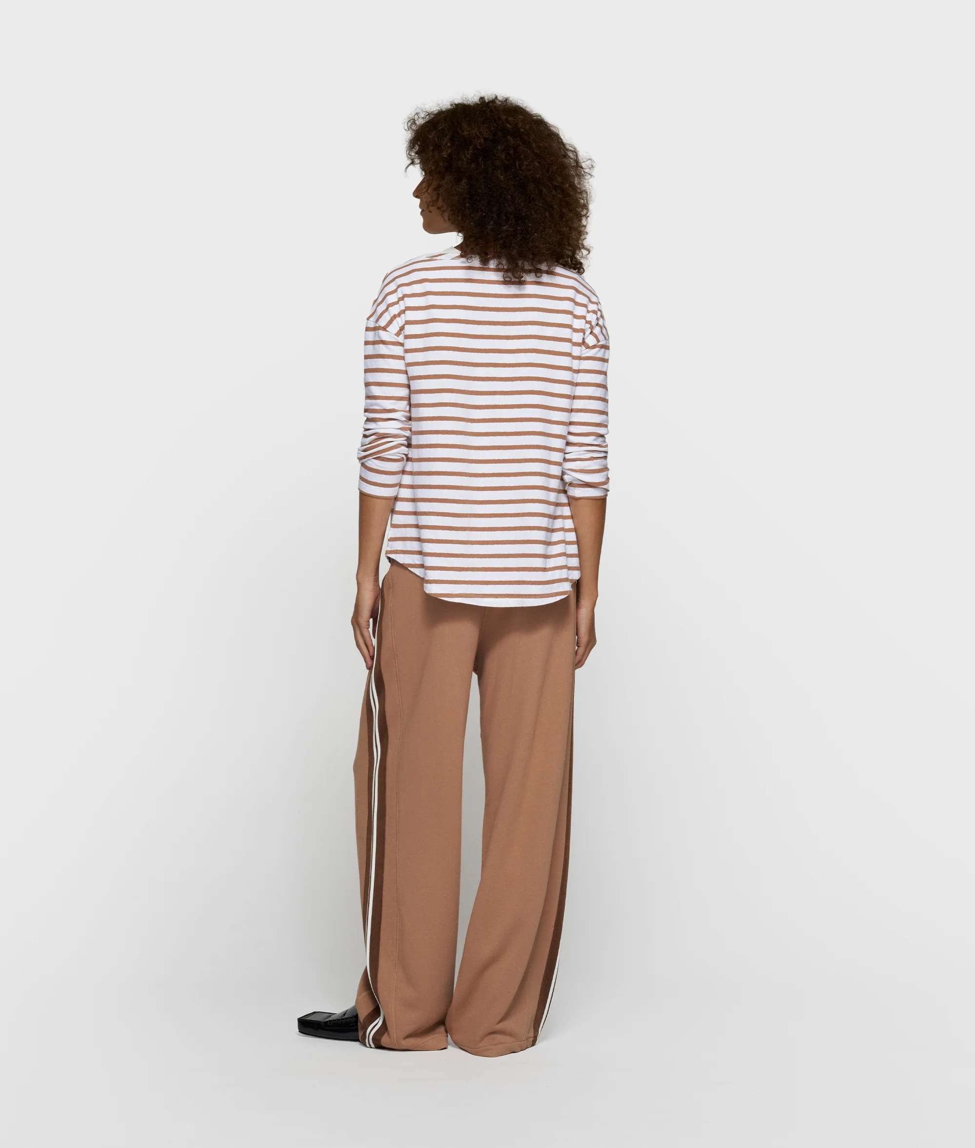 long sleeve tee stripes | white/fudge - Image 4