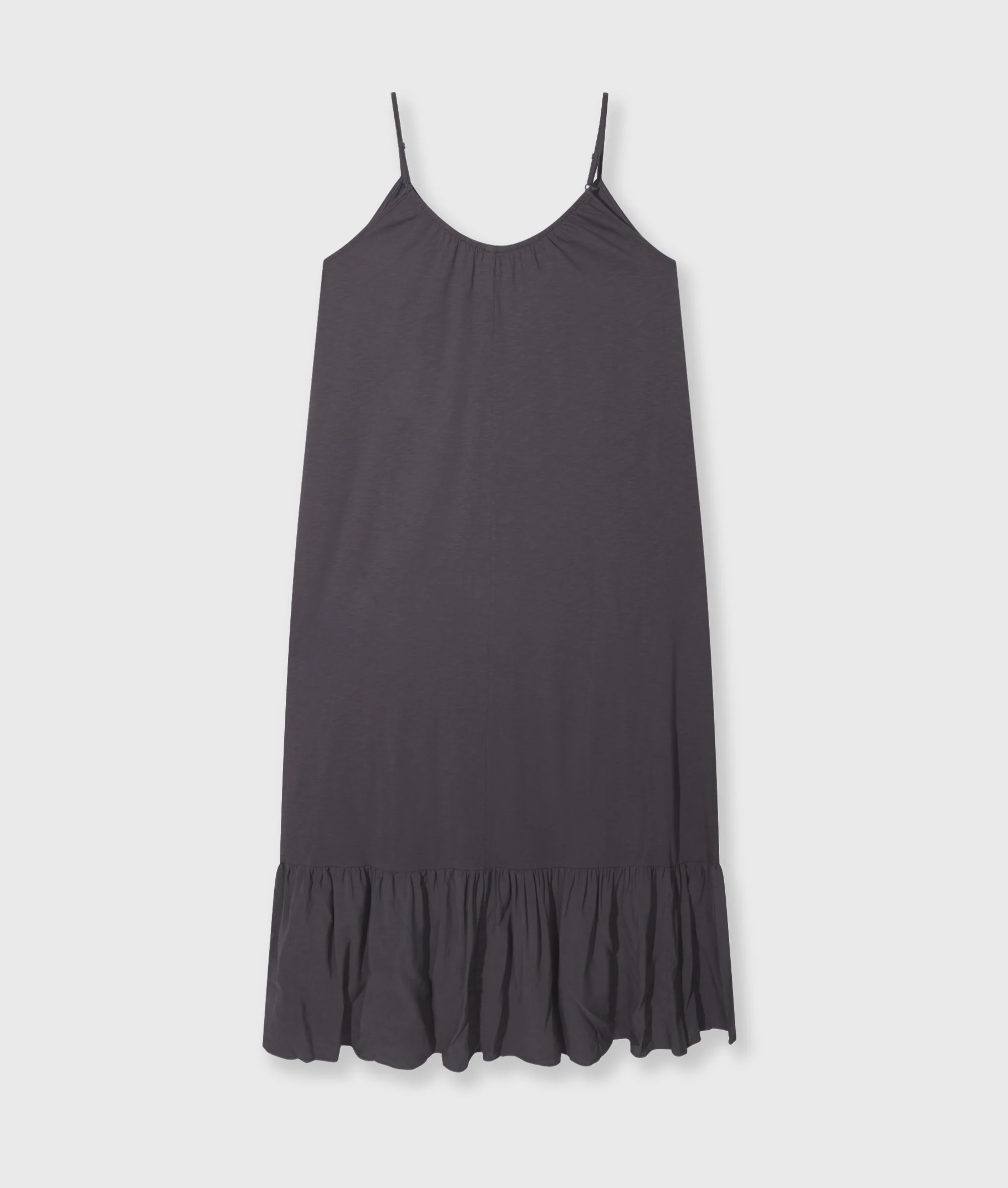 maxi dress slub jersey | steel blue - Image 6