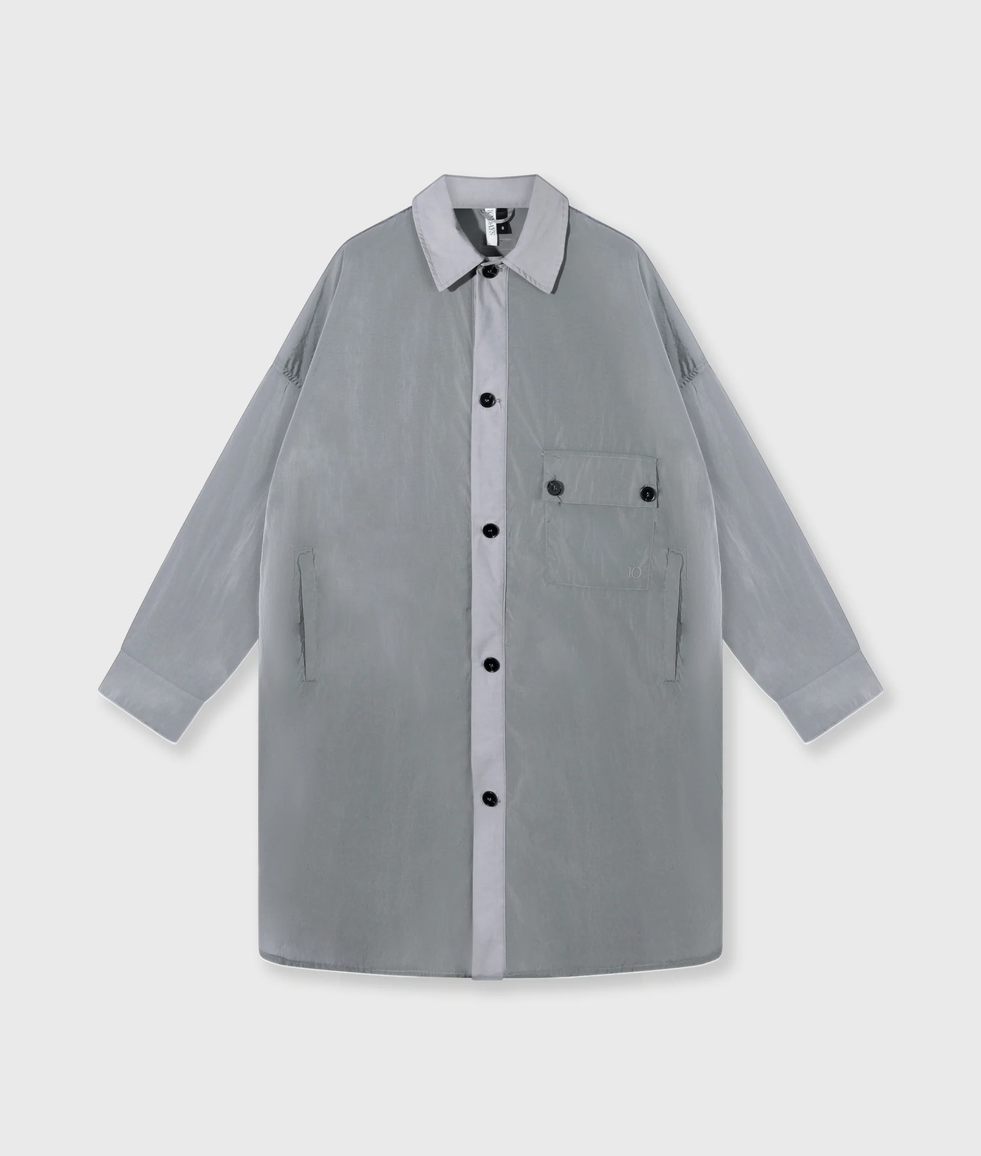 oversized shirt jacket | light graphite - Image 6