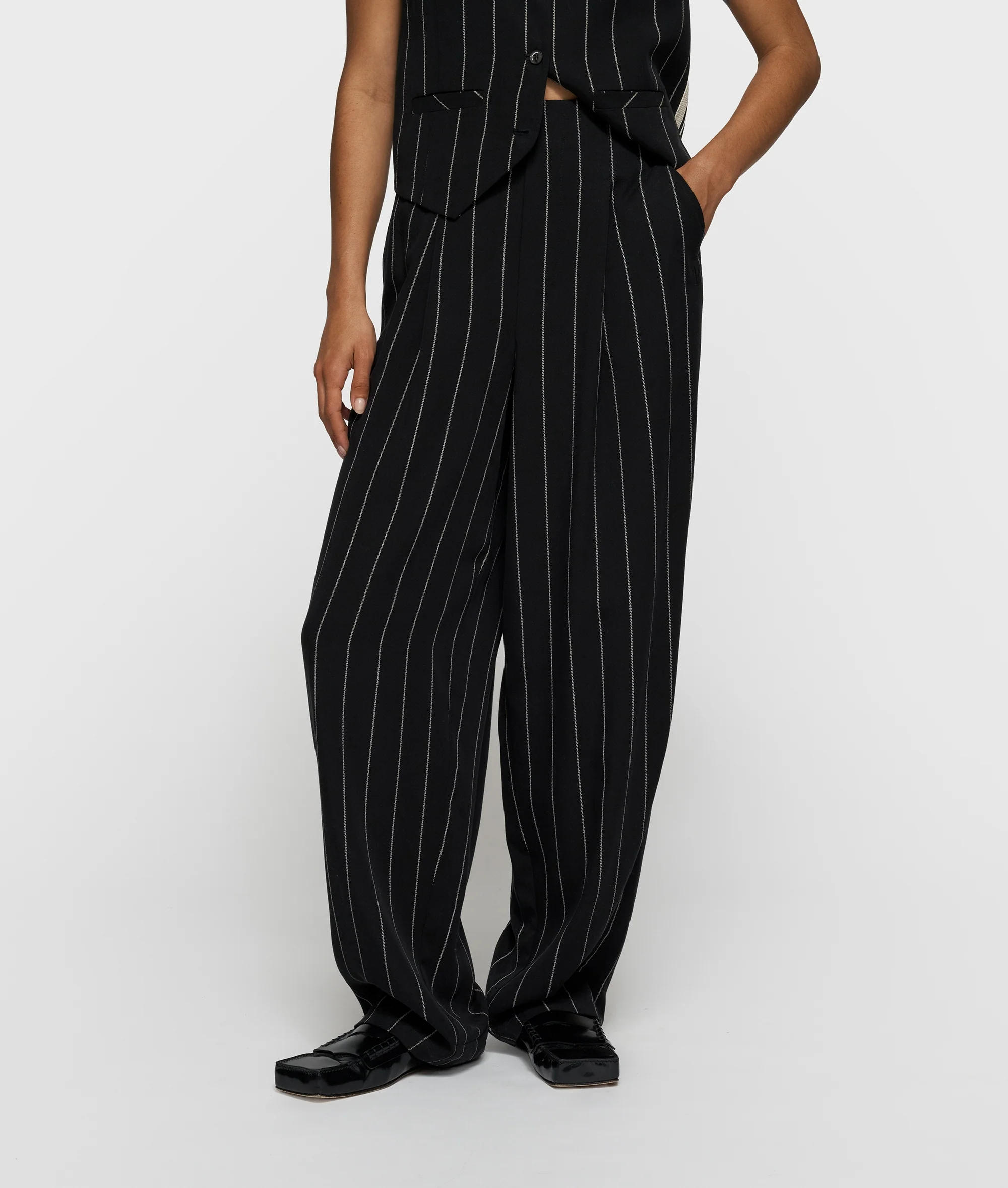 pants pinstripe | black - Image 2