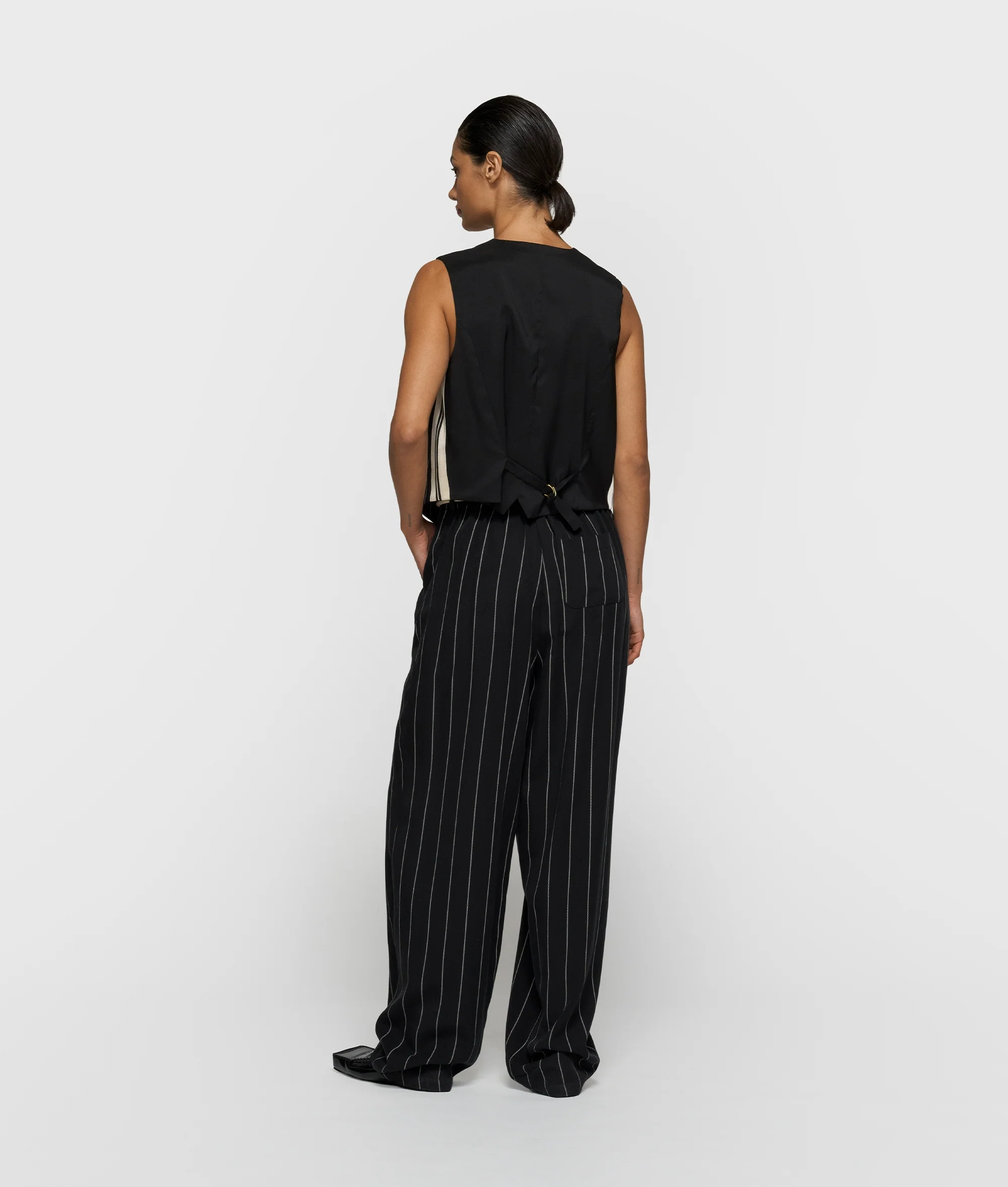 pants pinstripe | black - Image 3