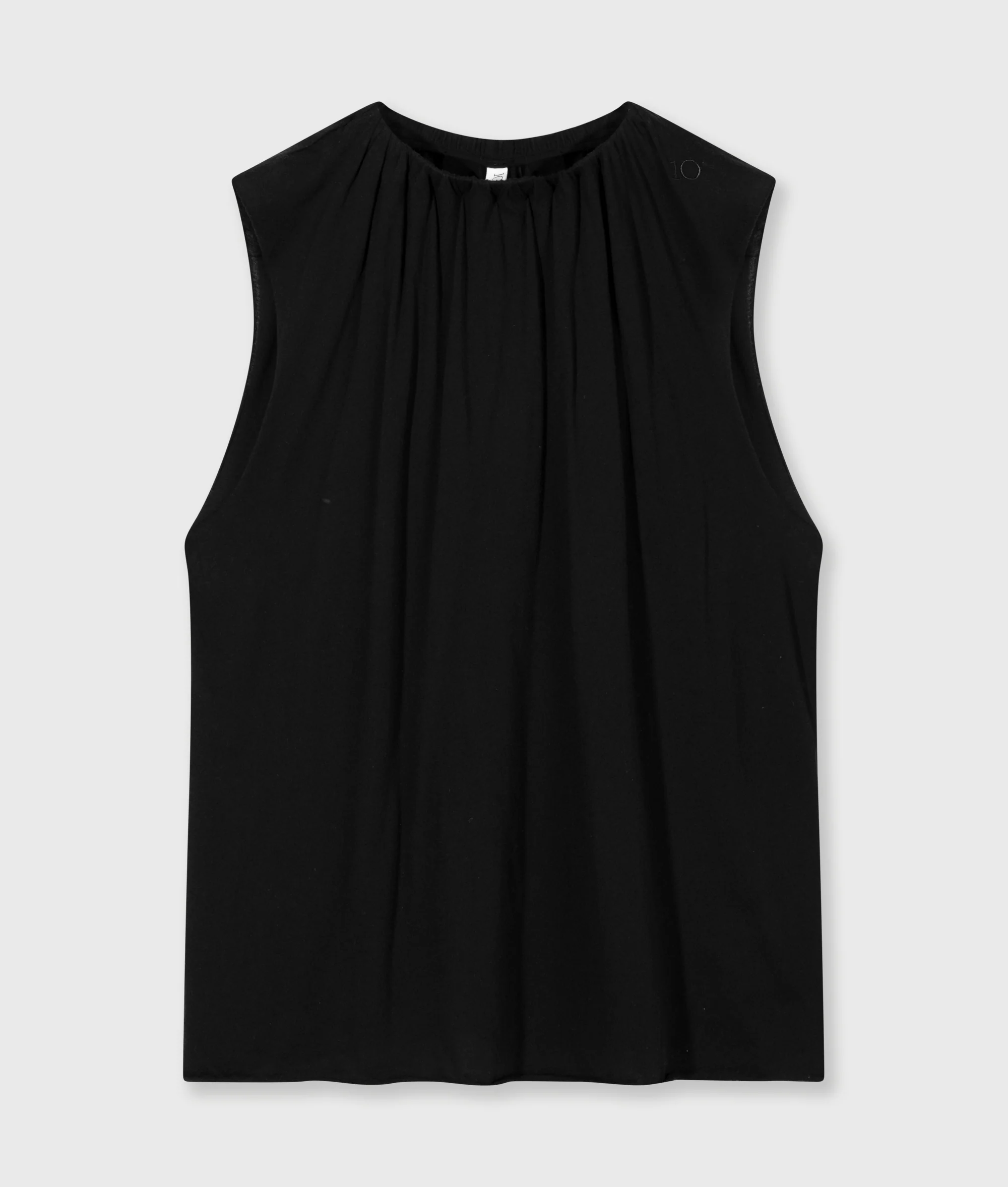 pleated top jersey | black - Image 5