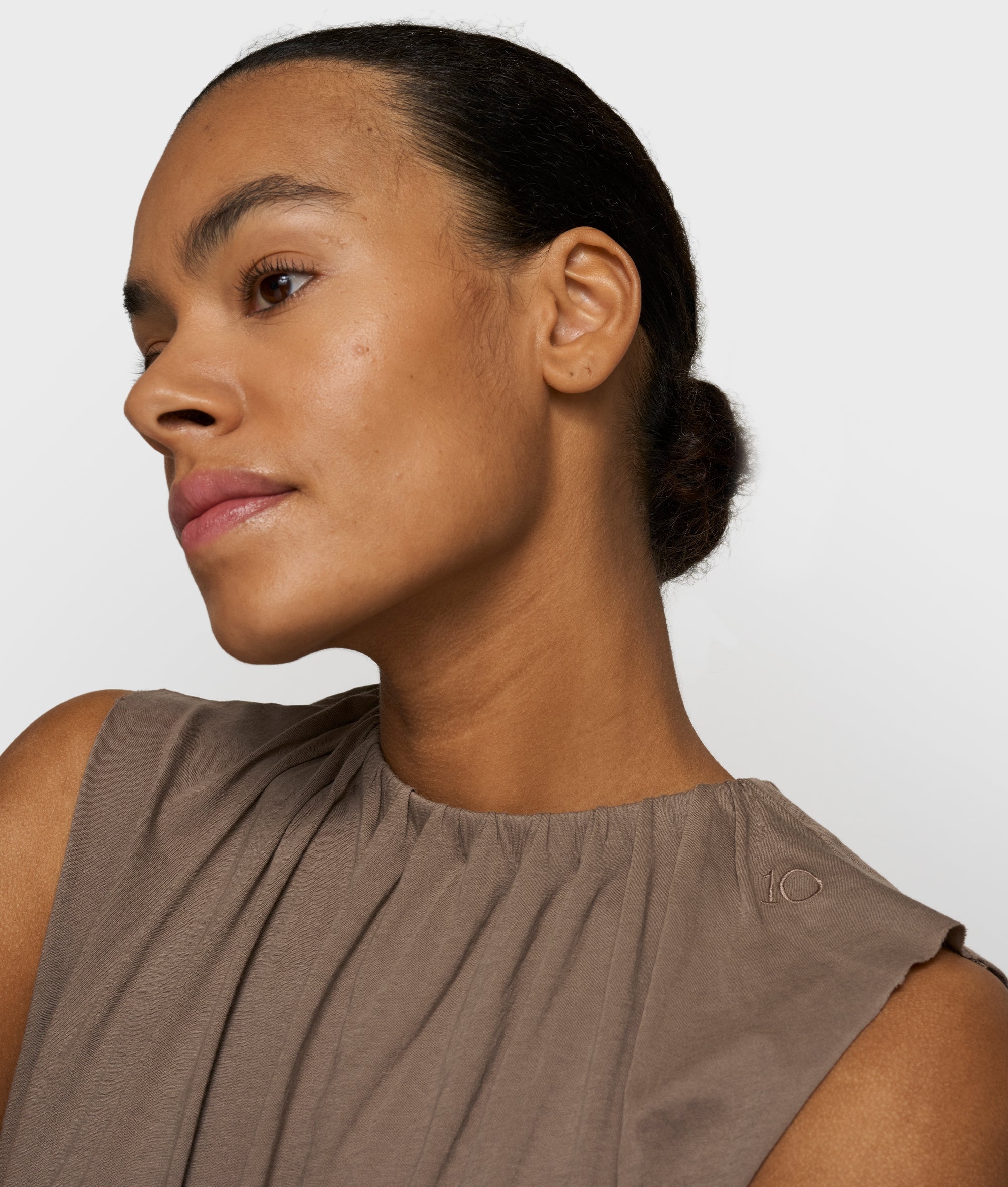 pleated top jersey | moonrock - Image 2