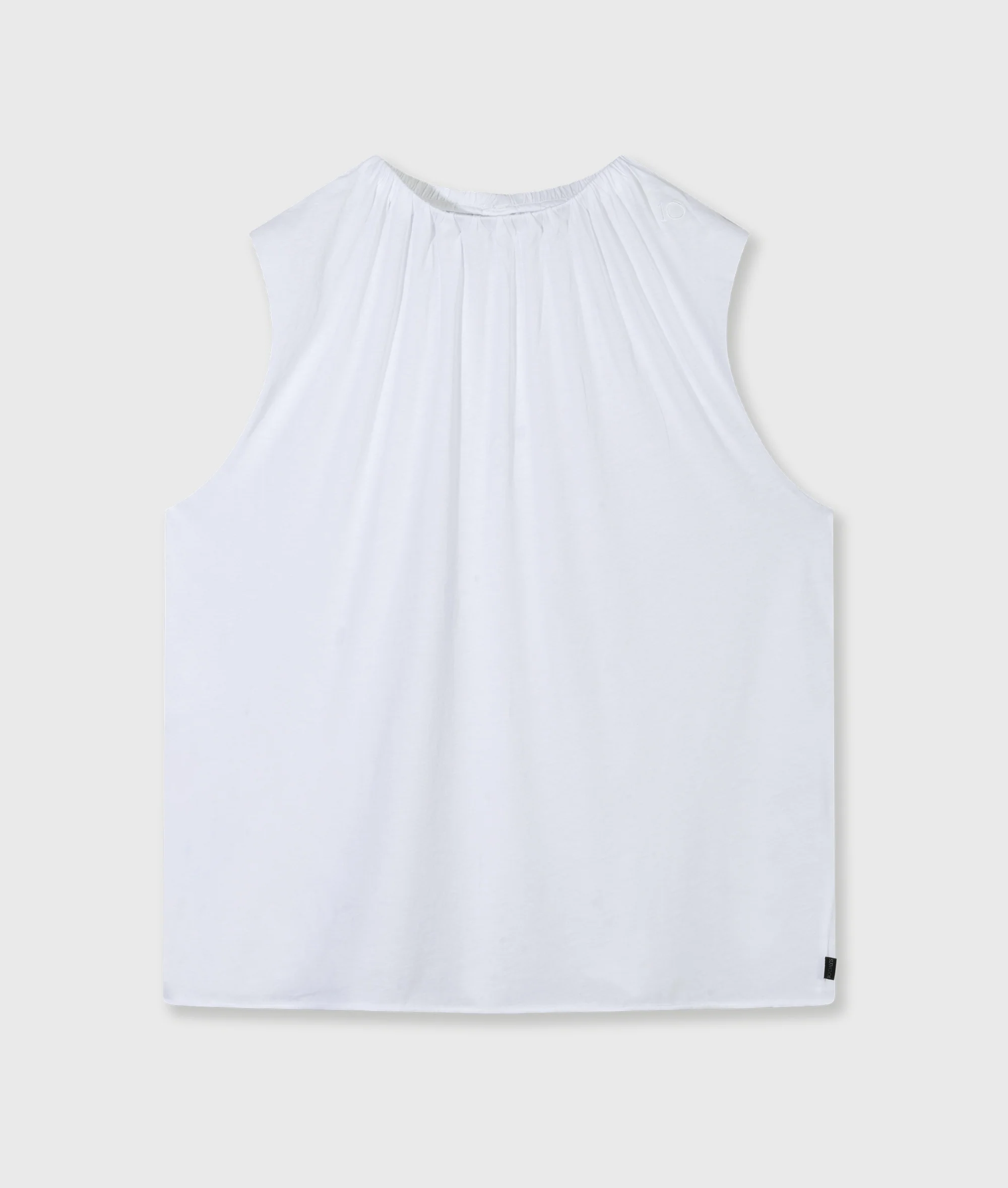 pleated top jersey | white - Image 5