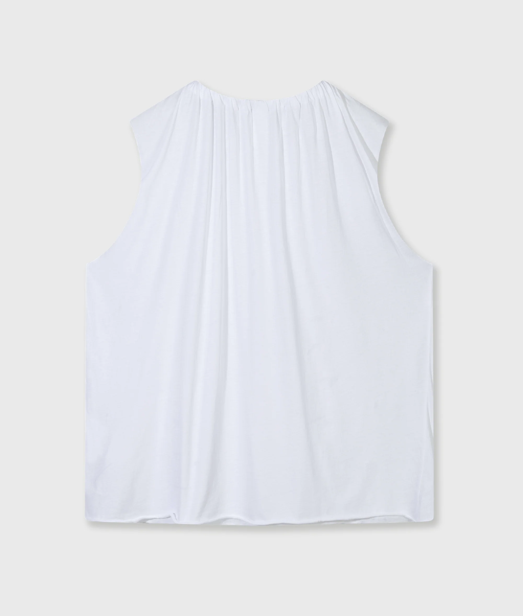 pleated top jersey | white - Image 6