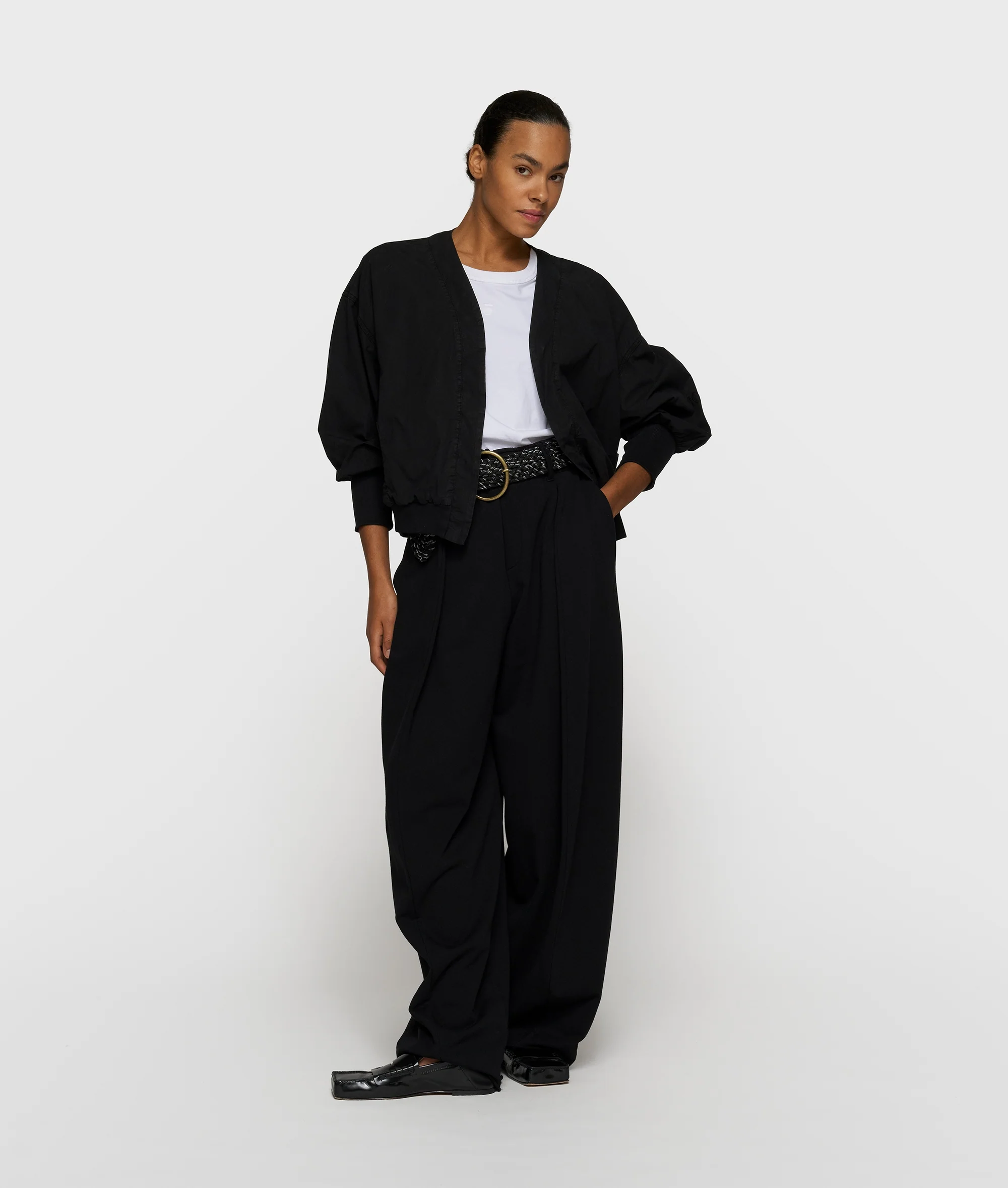 poplin bomber | black - Image 3