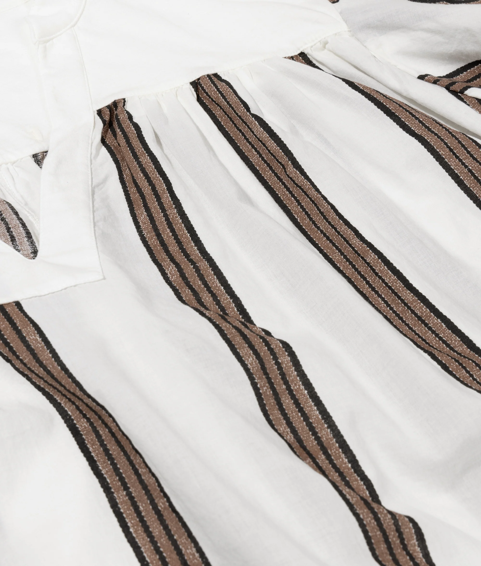 ruffle dress stripes | ecru - Image 7
